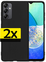 LUQ LUQ Samsung Galaxy A14 Hoesje Siliconen - Zwart - 2 PACK