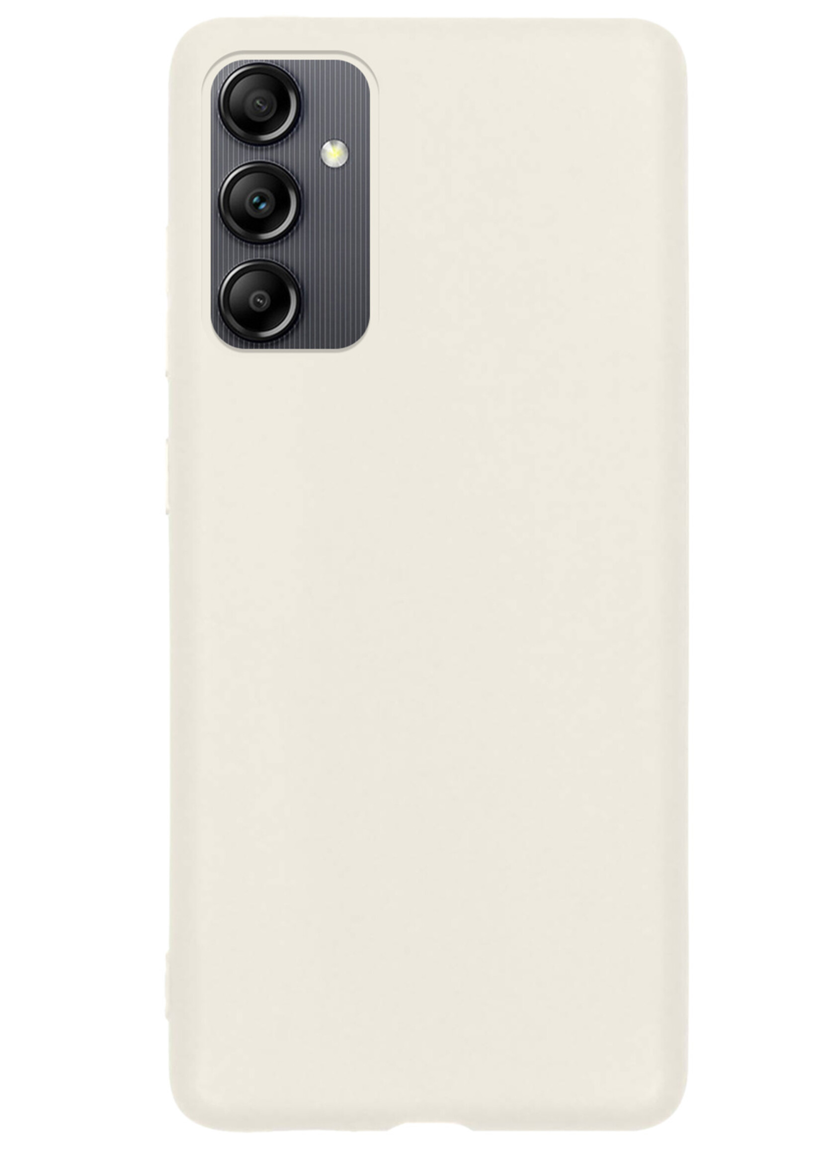 LUQ Hoesje Geschikt voor Samsung A14 Hoesje Siliconen Case - Hoes Geschikt voor Samsung Galaxy A14 Hoes Siliconen - Wit - 2 Stuks