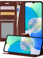 LUQ LUQ Samsung Galaxy A14 Hoesje Bookcase - Bruin