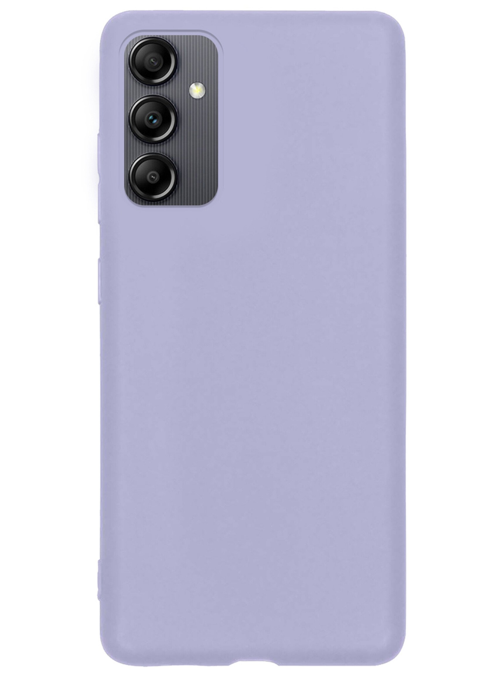 LUQ Hoesje Geschikt voor Samsung A14 Hoesje Siliconen Case - Hoes Geschikt voor Samsung Galaxy A14 Hoes Siliconen - Lila - 2 Stuks
