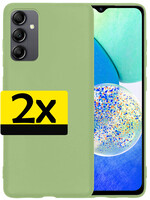 LUQ LUQ Samsung Galaxy A14 Hoesje Siliconen - Groen - 2 PACK
