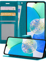 LUQ Samsung Galaxy A14 Hoesje Bookcase - Turquoise