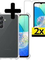 LUQ LUQ Samsung Galaxy A14 Hoesje Shockproof Met 2x Screenprotector