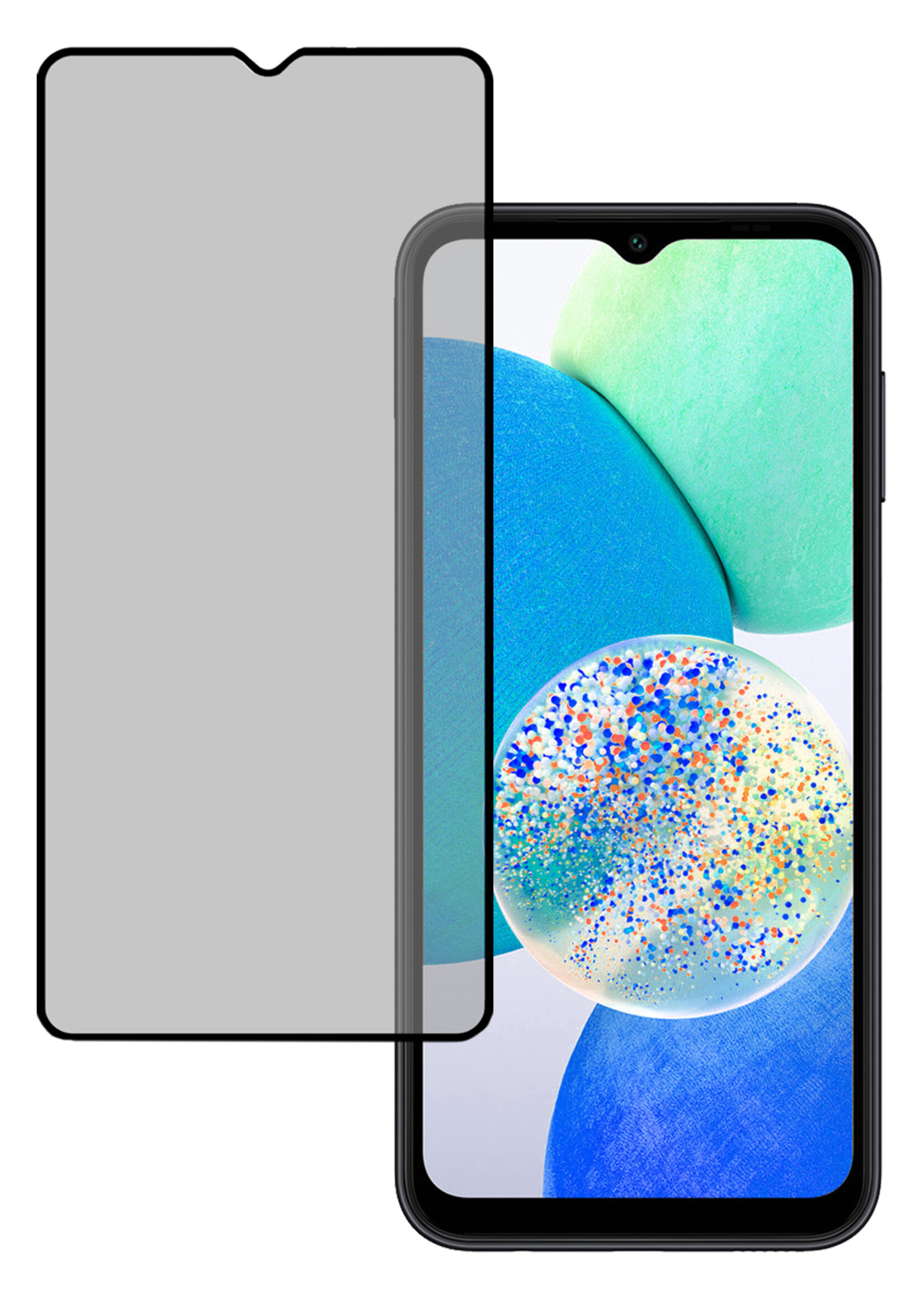 LUQ Screenprotector Geschikt voor Samsung A14 Privacy Screenprotector Bescherm Glas - Privacy Screenprotector Geschikt voor Samsung Galaxy A14 Screenprotector Glas