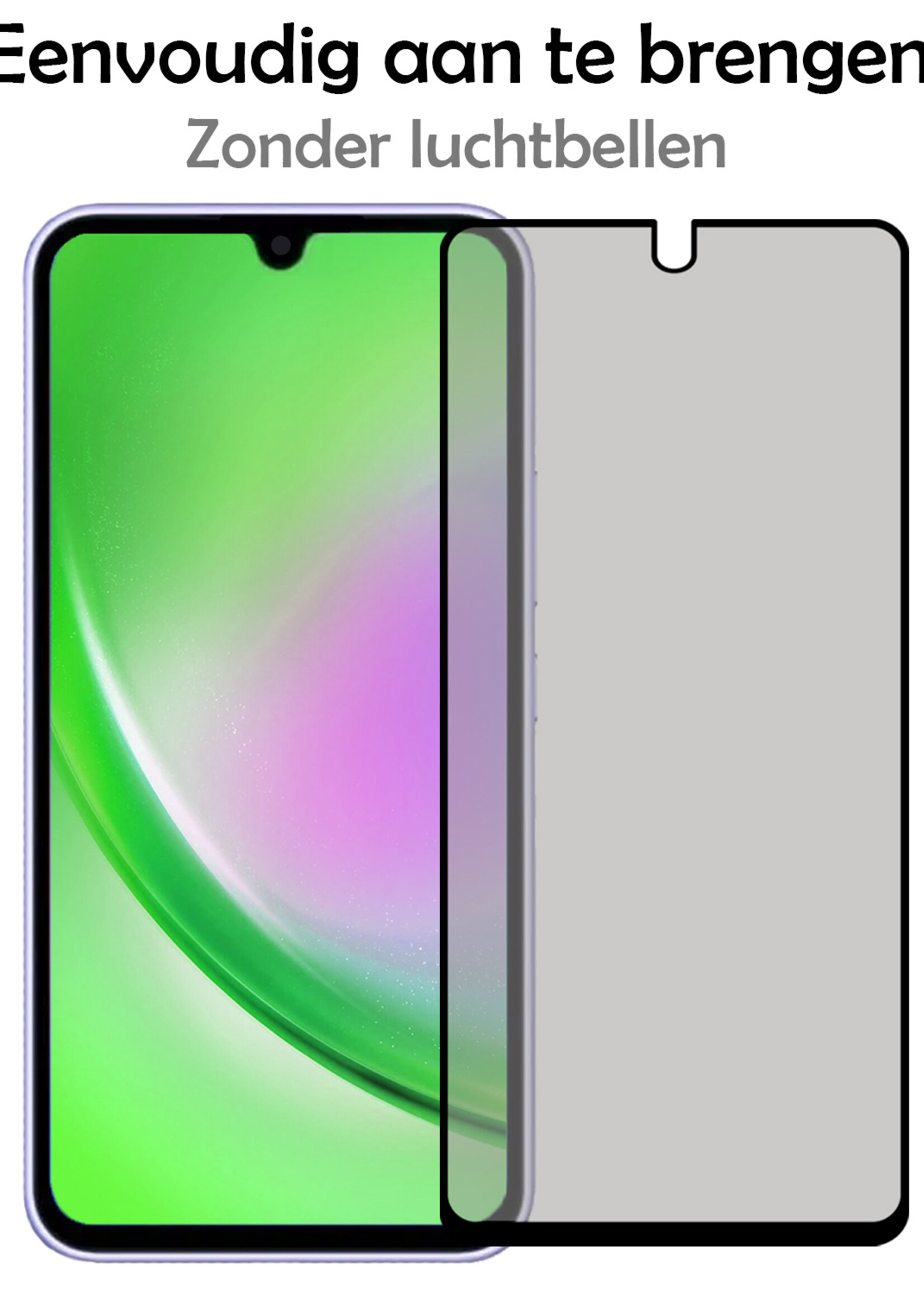 LUQ Screenprotector Geschikt voor Samsung A34 Privacy Screenprotector Bescherm Glas - Privacy Screenprotector Geschikt voor Samsung Galaxy A34 Screenprotector Glas - 2 Stuks