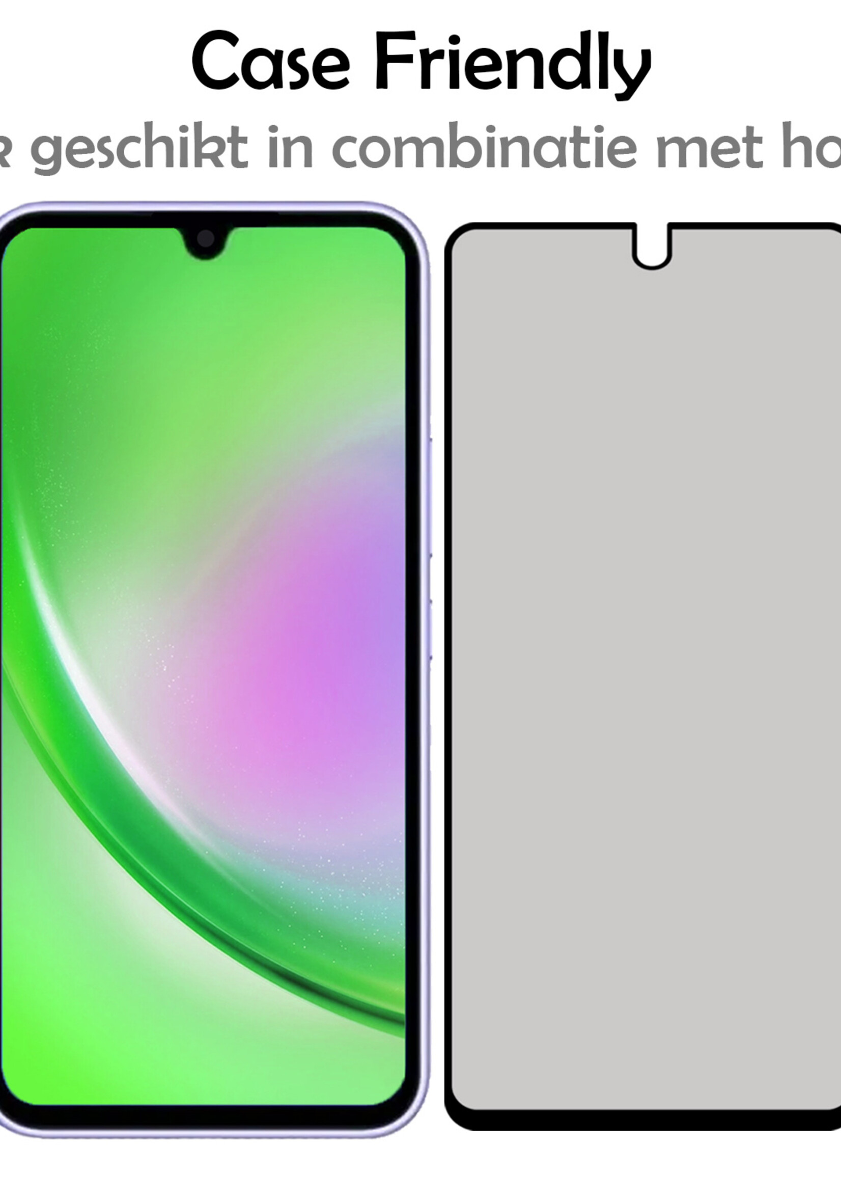 LUQ Screenprotector Geschikt voor Samsung A34 Privacy Screenprotector Bescherm Glas - Privacy Screenprotector Geschikt voor Samsung Galaxy A34 Screenprotector Glas - 2 Stuks