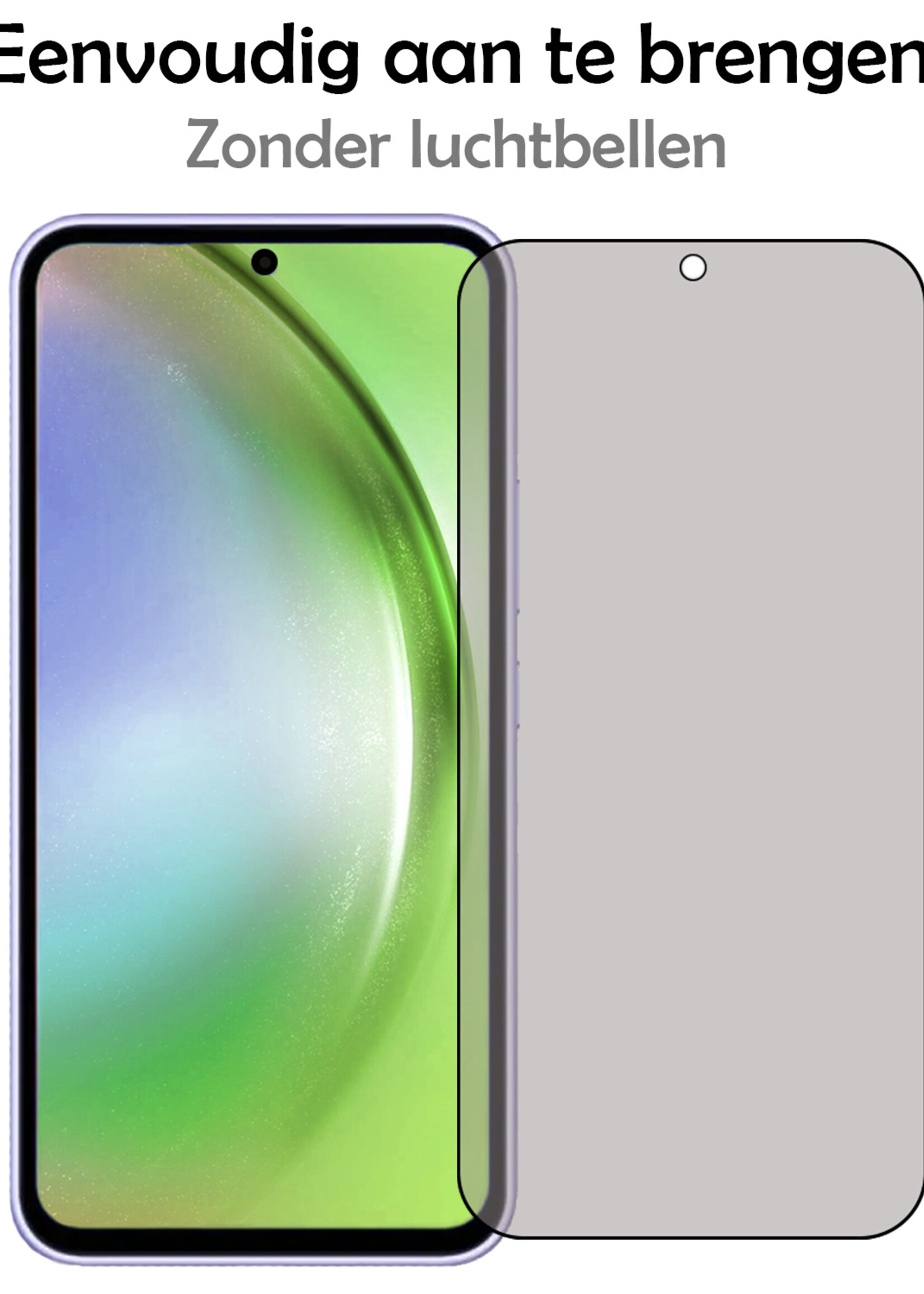LUQ Screenprotector Geschikt voor Samsung A54 Privacy Screenprotector Bescherm Glas - Privacy Screenprotector Geschikt voor Samsung Galaxy A54 Screenprotector Glas