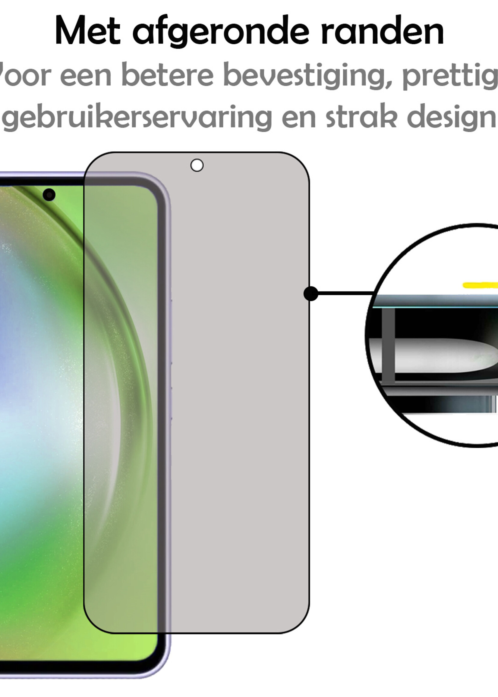 LUQ Screenprotector Geschikt voor Samsung A54 Privacy Screenprotector Bescherm Glas - Privacy Screenprotector Geschikt voor Samsung Galaxy A54 Screenprotector Glas