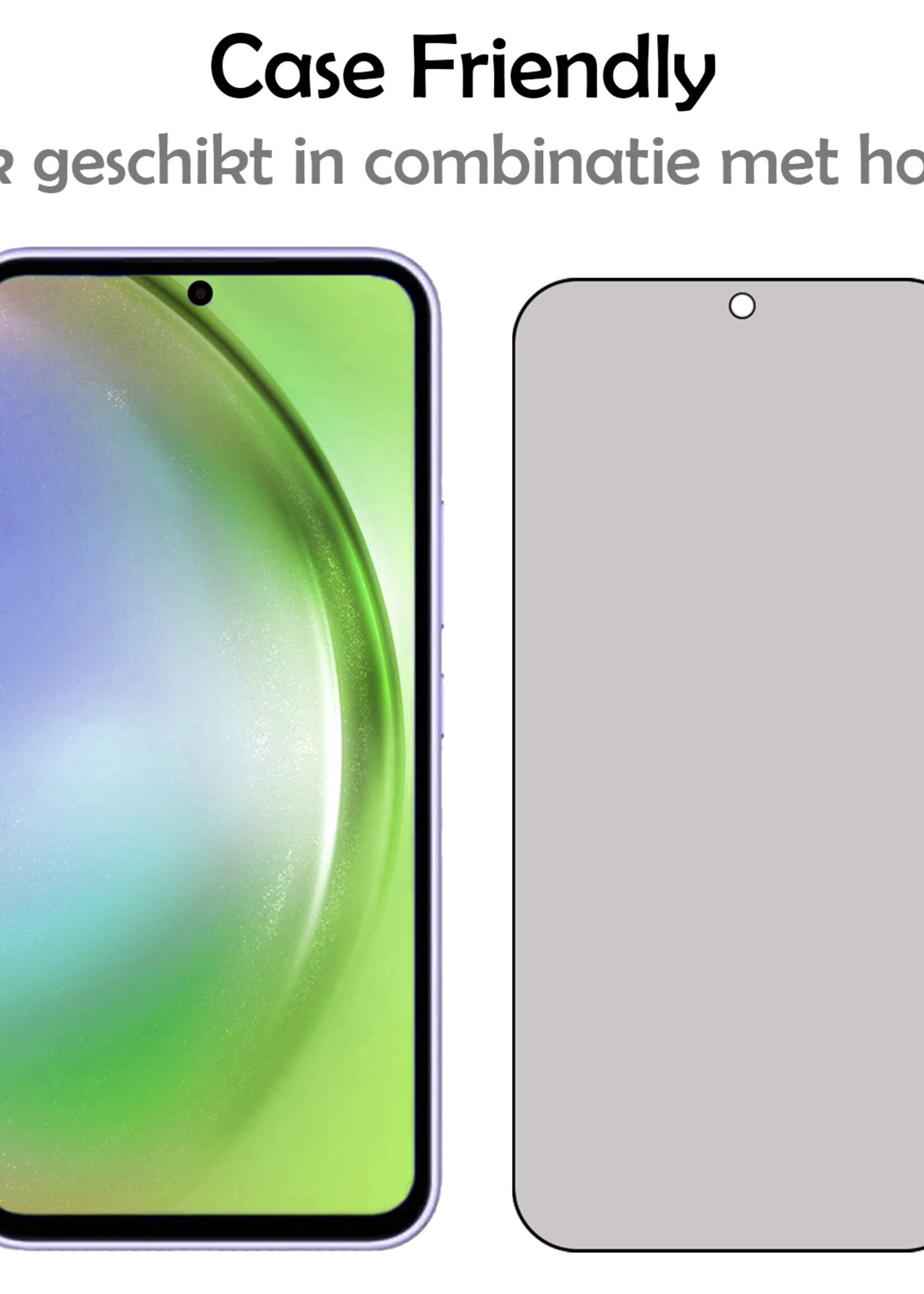 LUQ Screenprotector Geschikt voor Samsung A54 Privacy Screenprotector Bescherm Glas - Privacy Screenprotector Geschikt voor Samsung Galaxy A54 Screenprotector Glas