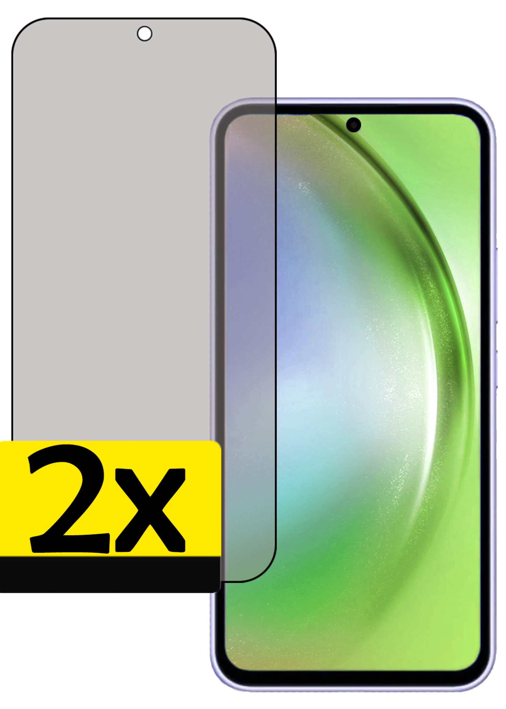 LUQ Screenprotector Geschikt voor Samsung A54 Privacy Screenprotector Bescherm Glas - Privacy Screenprotector Geschikt voor Samsung Galaxy A54 Screenprotector Glas - 2 Stuks