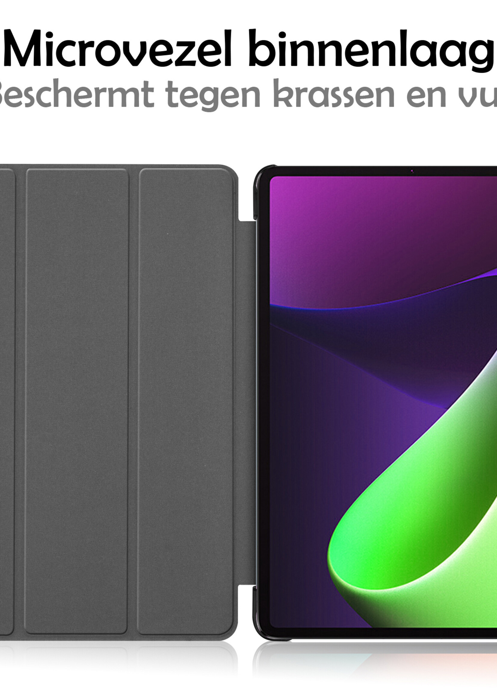 LUQ Hoes Geschikt voor Xiaomi Pad 5 Hoes Luxe Hoesje Book Case - Hoesje Geschikt voor Xiaomi Mi Pad 5 Hoes Cover - Zwart