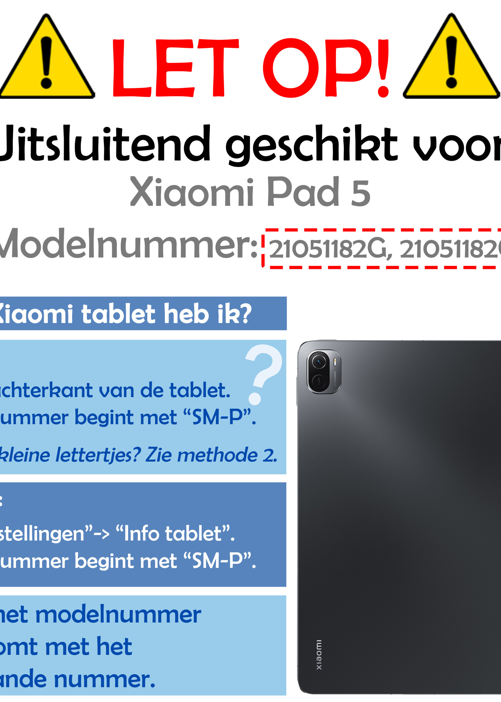 LUQ Hoes Geschikt voor Xiaomi Pad 5 Hoes Luxe Hoesje Book Case - Hoesje Geschikt voor Xiaomi Mi Pad 5 Hoes Cover - Zwart