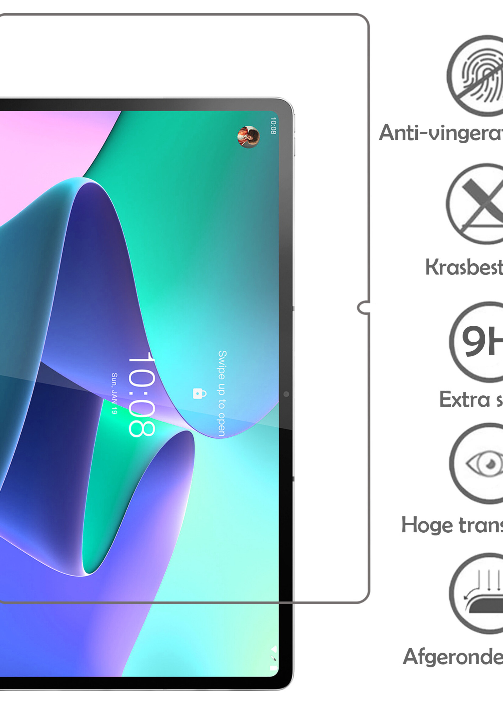 LUQ Screenprotector Geschikt voor Lenovo Tab P12 Pro Screenprotector Bescherm Glas Tempered Glass Screen Protector - Screen Protector Geschikt voor Lenovo Tab P12 Pro Screenprotector - 3 Stuks