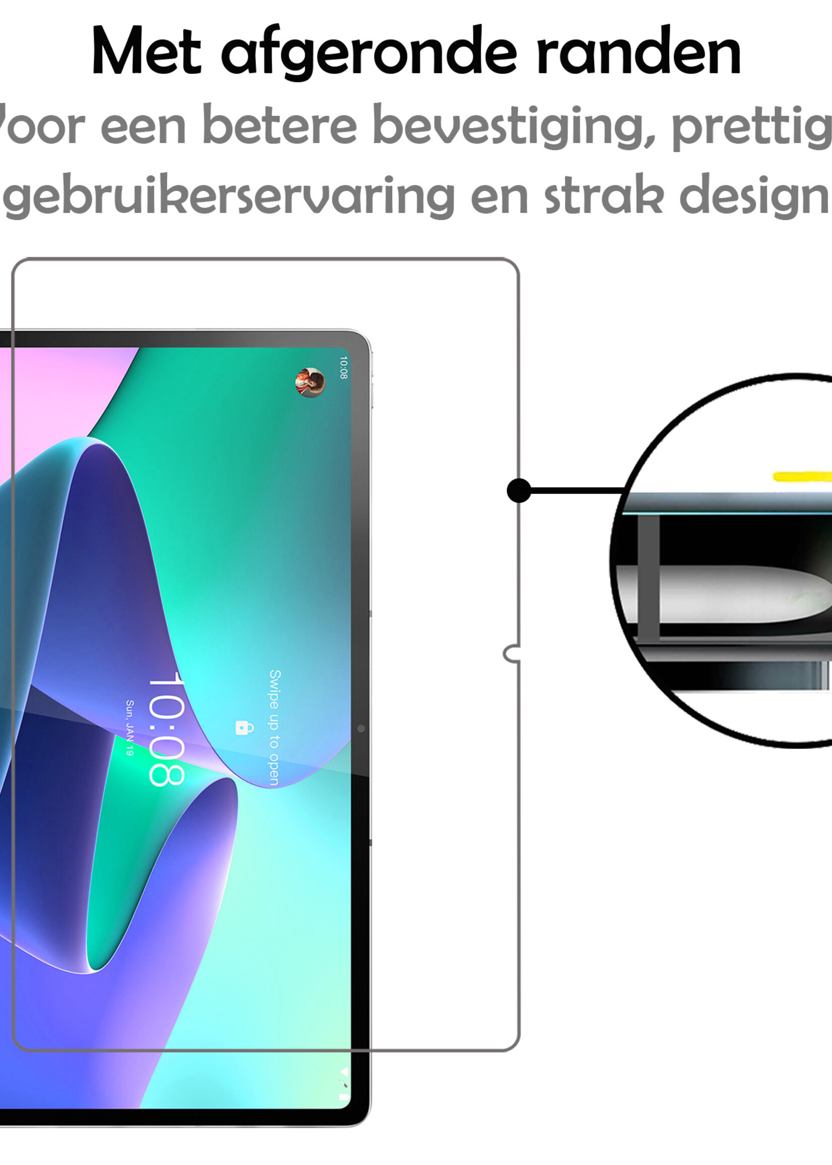LUQ Screenprotector Geschikt voor Lenovo Tab P12 Pro Screenprotector Bescherm Glas Tempered Glass Screen Protector - Screen Protector Geschikt voor Lenovo Tab P12 Pro Screenprotector - 3 Stuks