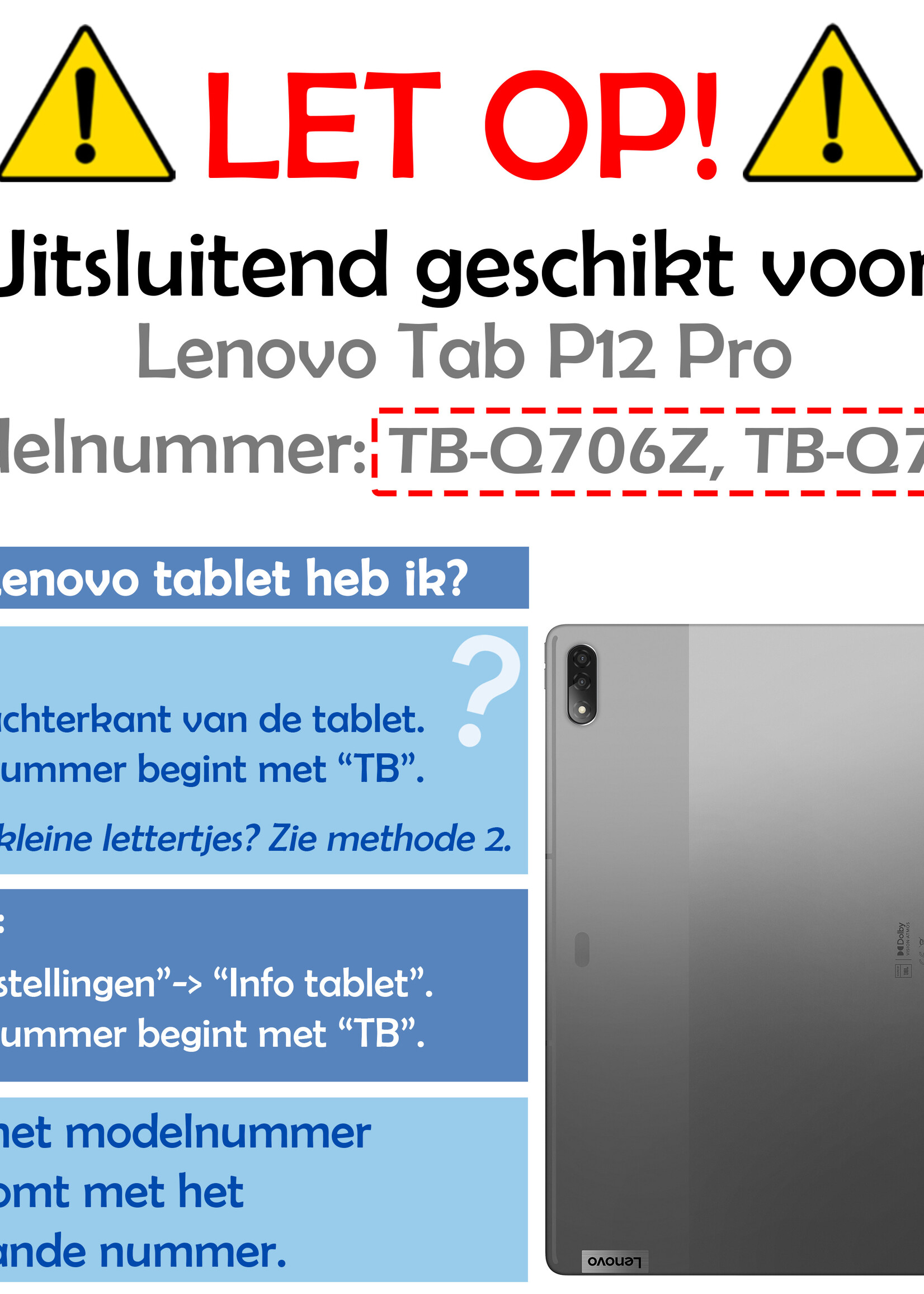 LUQ Screenprotector Geschikt voor Lenovo Tab P12 Pro Screenprotector Bescherm Glas Tempered Glass Screen Protector - Screen Protector Geschikt voor Lenovo Tab P12 Pro Screenprotector - 3 Stuks