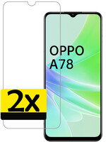 LUQ LUQ OPPO A78 Screenprotector Glas - 2 PACK