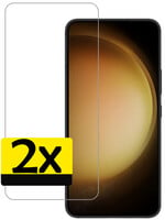 LUQ LUQ Samsung Galaxy S23 Screenprotector Gehard Glas Met Dichte Notch - 2 PACK