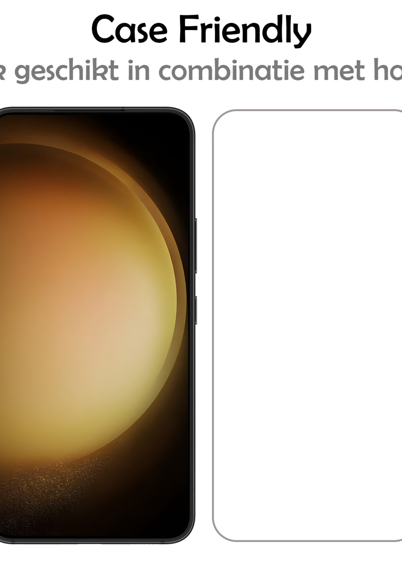 LUQ Screenprotector Geschikt voor Samsung S23 Plus Screenprotector Volledig - Screenprotector Geschikt voor Samsung Galaxy S23 Plus Screenprotector Bescherm Glas - 2 Stuks