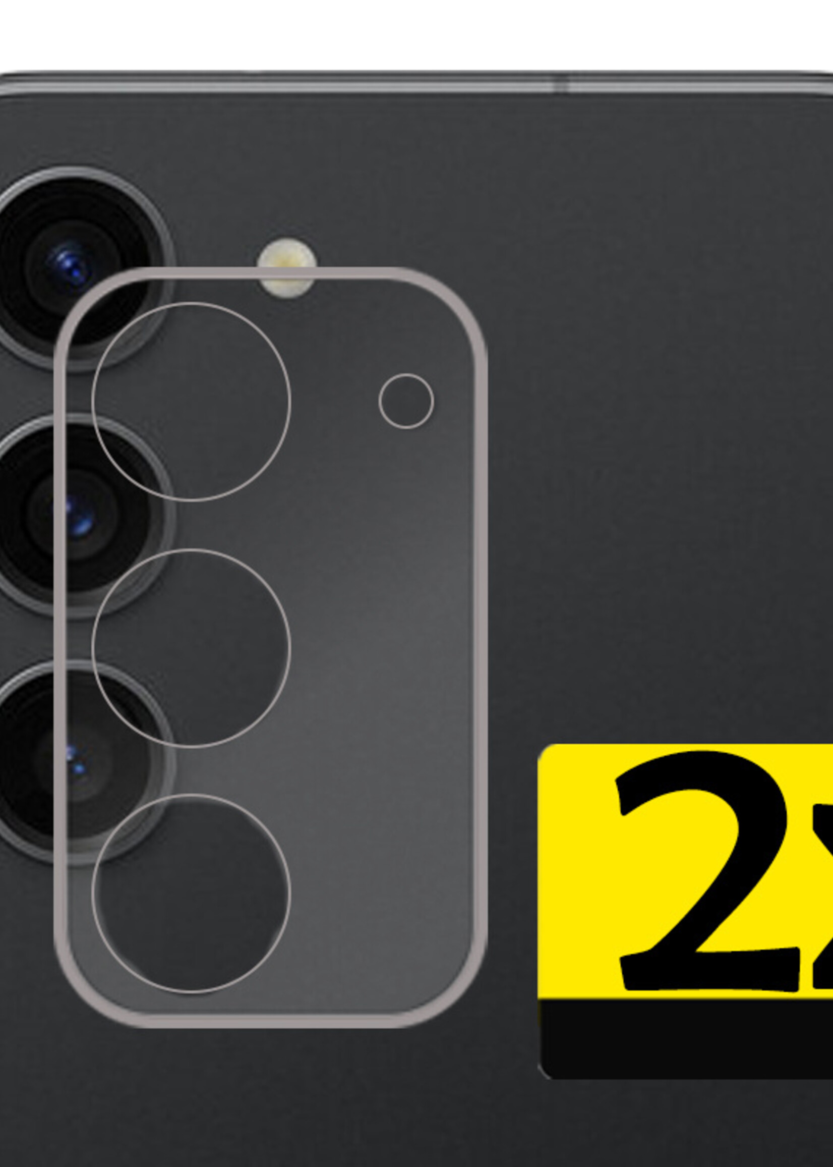LUQ Screenprotector Geschikt voor Samsung S23 Plus Camera Screenprotector Tempered Glass - Screenprotector Geschikt voor Samsung Galaxy S23 Plus Screenprotector Camera Screenprotector - 2 Stuks