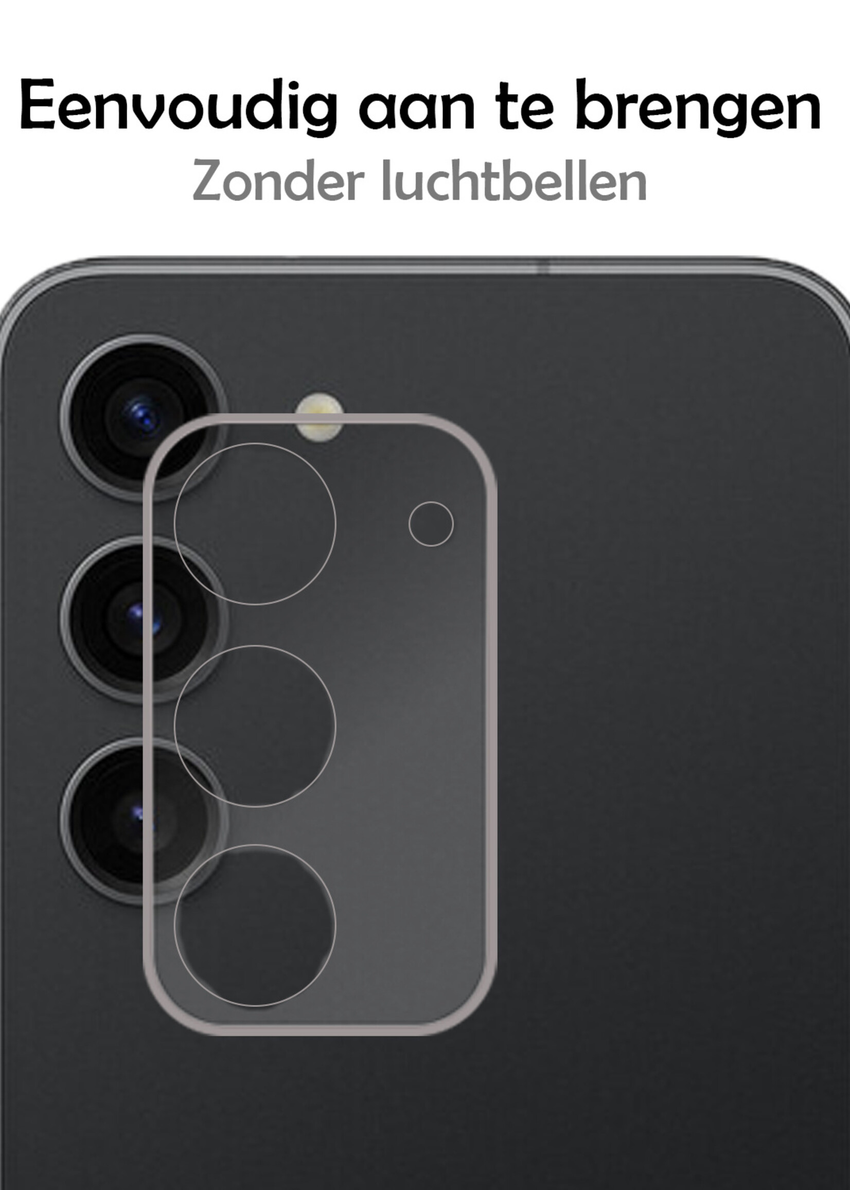 LUQ Screenprotector Geschikt voor Samsung S23 Plus Camera Screenprotector Tempered Glass - Screenprotector Geschikt voor Samsung Galaxy S23 Plus Screenprotector Camera Screenprotector - 3 Stuks