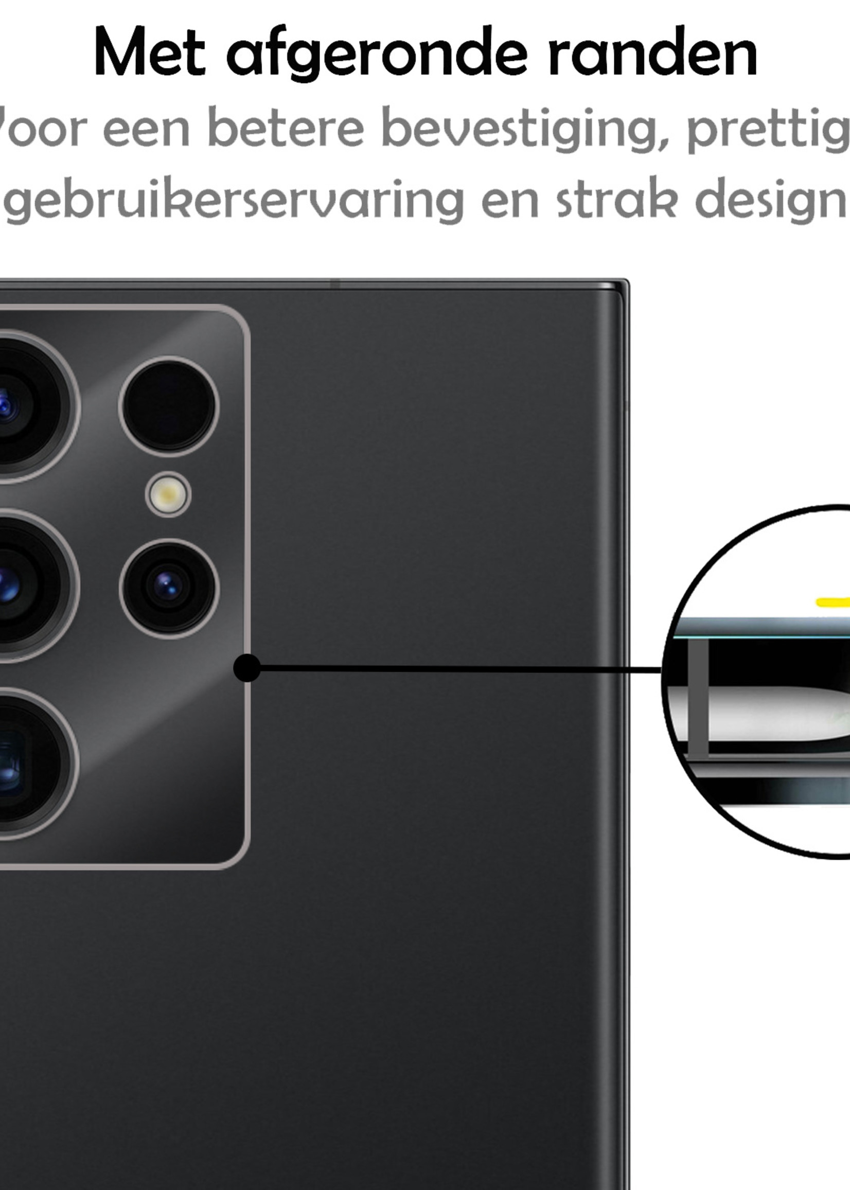 LUQ Screenprotector Geschikt voor Samsung S23 Ultra Camera Screenprotector Tempered Glass - Screenprotector Geschikt voor Samsung Galaxy S23 Ultra Screenprotector Camera Screenprotector - 2 Stuks