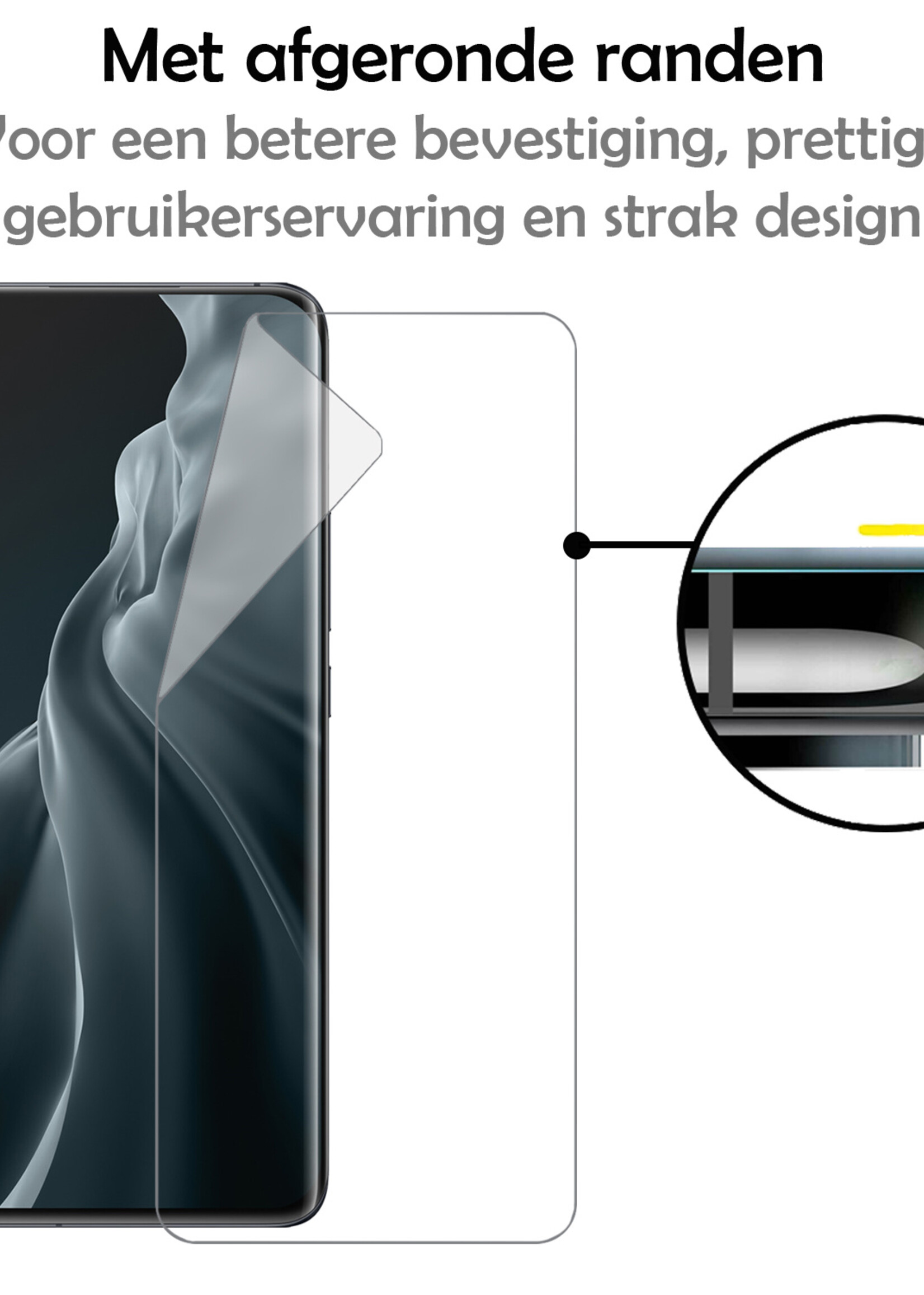 LUQ Screenprotector Folie Geschikt voor Xiaomi Mi 11 Screenprotector Bescherm Folie Soft TPU - Screenprotector Folie Geschikt voor Xiaomi Mi 11 Screenprotector - 2 Stuks