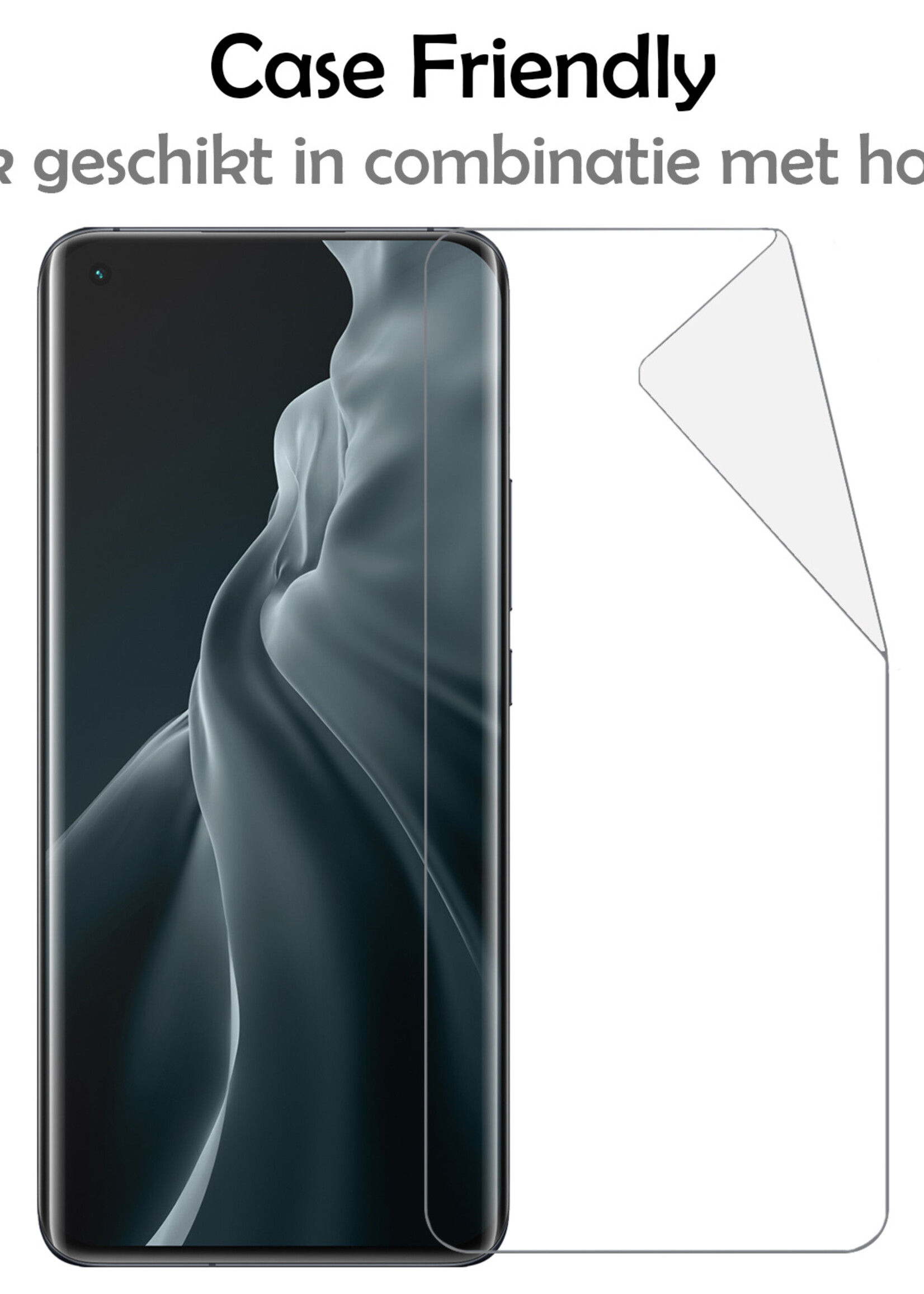 LUQ Screenprotector Folie Geschikt voor Xiaomi Mi 11 Screenprotector Bescherm Folie Soft TPU - Screenprotector Folie Geschikt voor Xiaomi Mi 11 Screenprotector - 2 Stuks