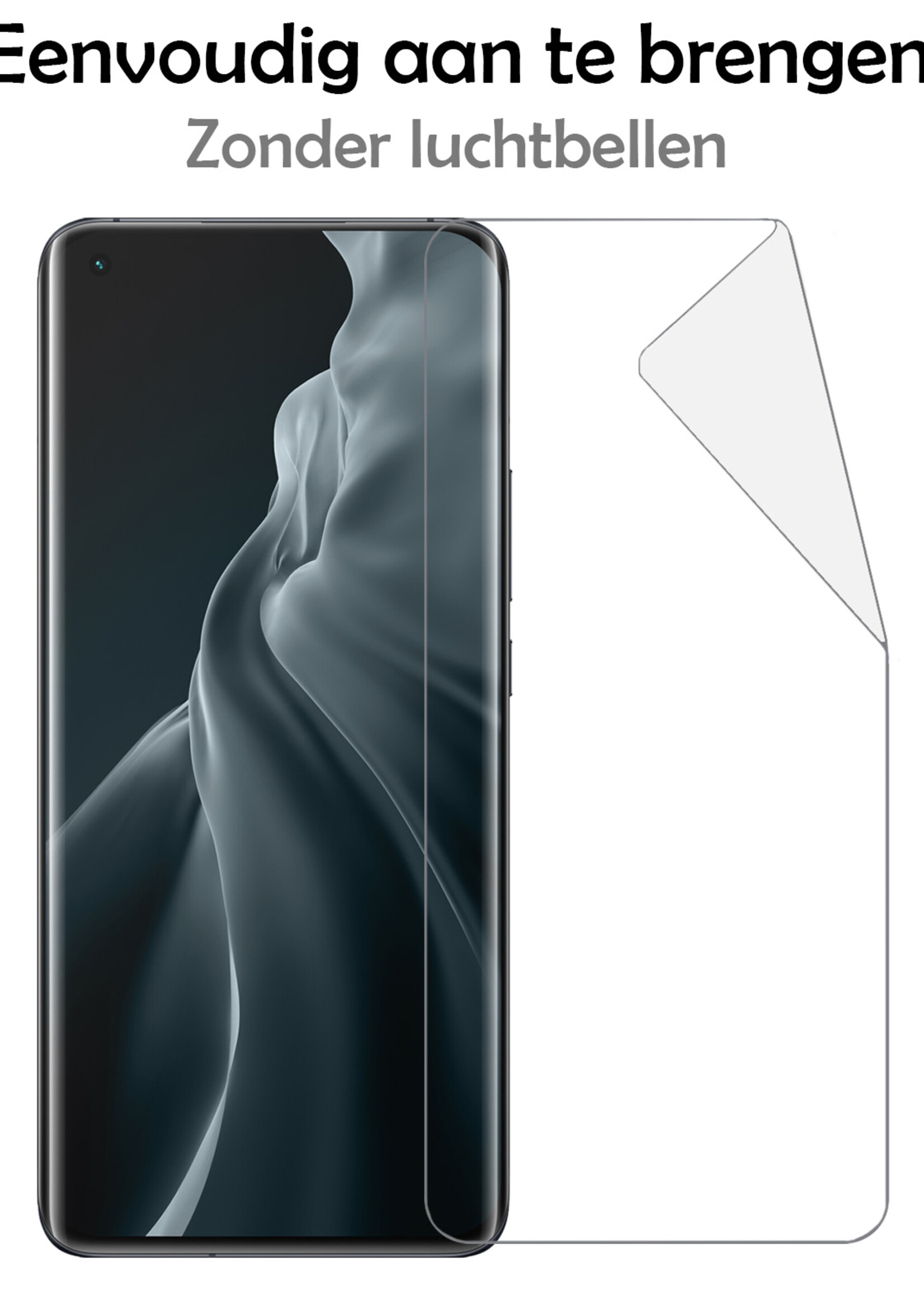 LUQ Screenprotector Folie Geschikt voor Xiaomi Mi 11 Screenprotector Bescherm Folie Soft TPU - Screenprotector Folie Geschikt voor Xiaomi Mi 11 Screenprotector - 3 Stuks