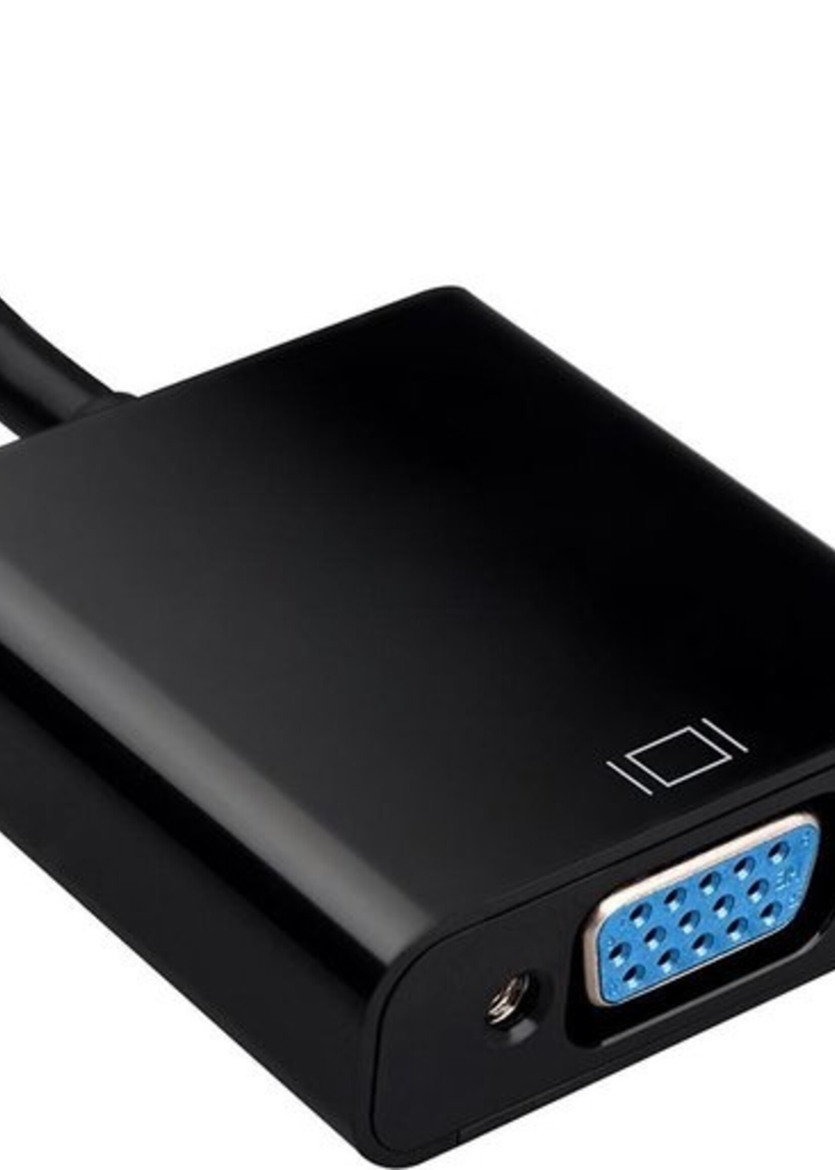 LUQ HDMI naar VGA Adapter Kabel Omvormer HDMI VGA Converter 1080p - Zwart