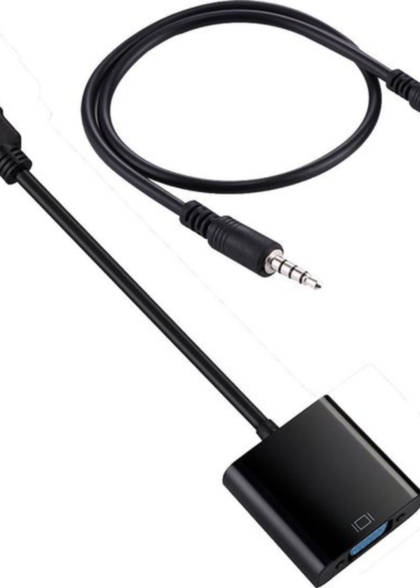 LUQ HDMI naar VGA Kabel Adapter Converter HD Met Audiokabel - Zwart