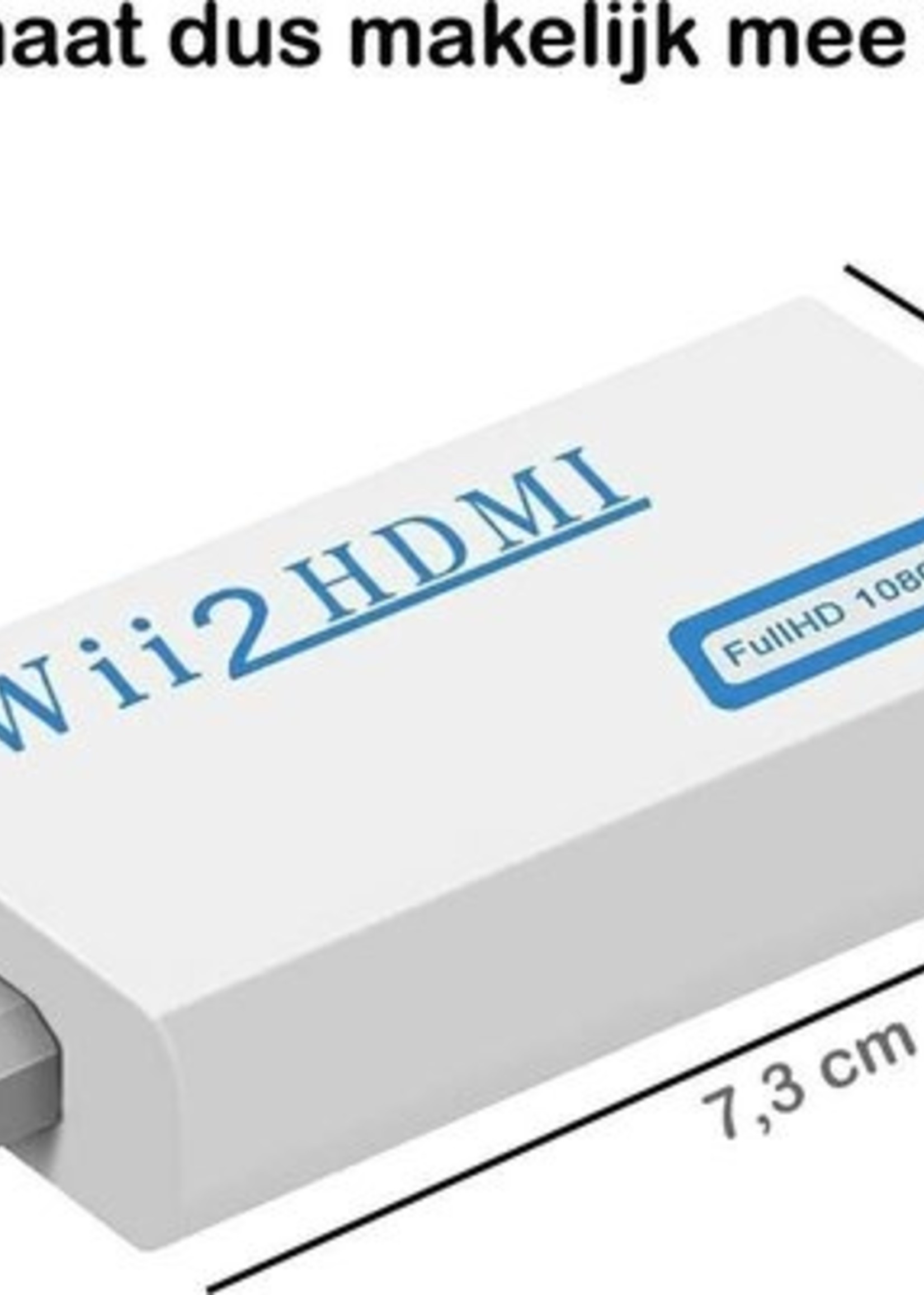 LUQ Wii naar HDMI Adapter Converter 1080p Full HD Kwaliteit - Wit