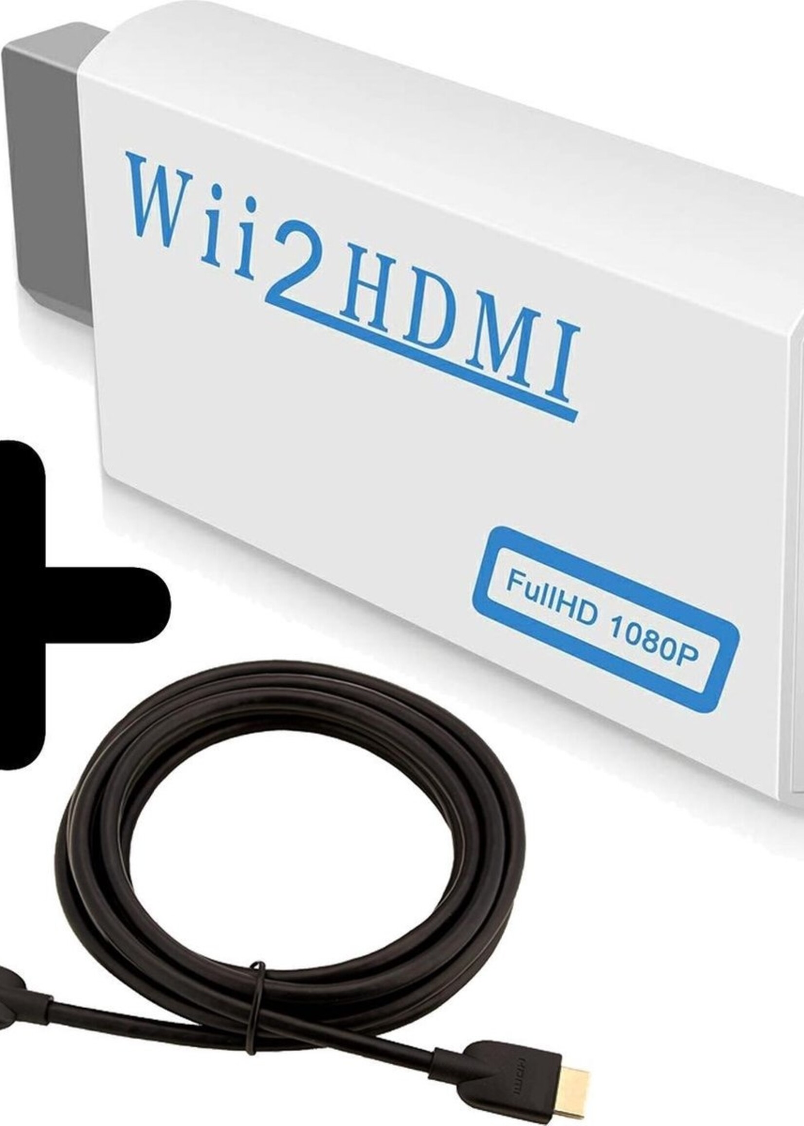 LUQ Wii naar HDMI Adapter Converter 1080p Full HD Kwaliteit Met HDMI Kabel