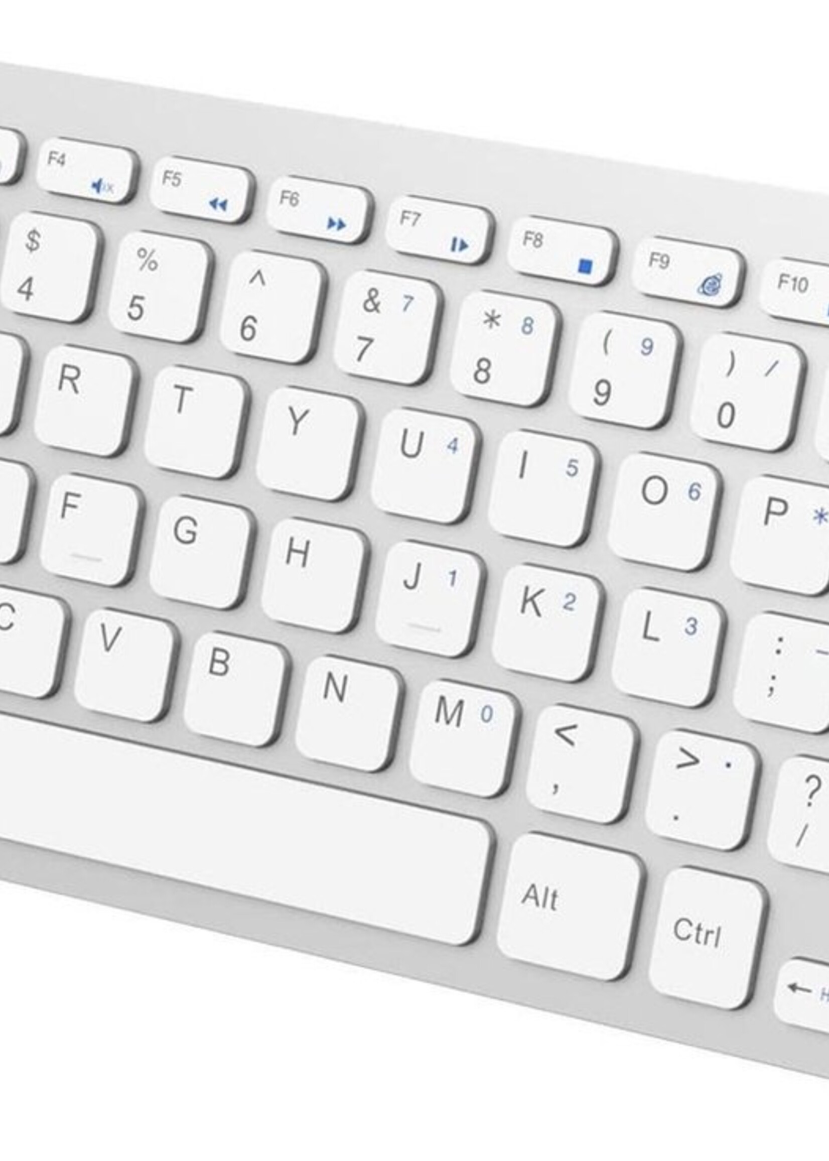 LUQ Draadloos Toetsenbord Bluetooth Wireless Keyboard Universeel - Wit