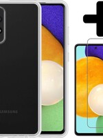 LUQ LUQ Samsung Galaxy A52 hoesje siliconen transparant + screenprotector