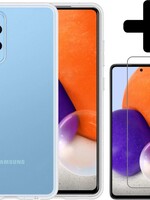 LUQ LUQ Samsung Galaxy A72 hoesje siliconen transparant + screenprotector