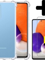LUQ LUQ Samsung Galaxy A72 hoesje shock proof + 2x screenprotector