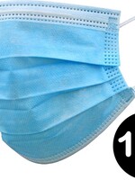 LUQ LUQ Wegwerp Mondkapje Blauw Niet-medisch - 10 PACK