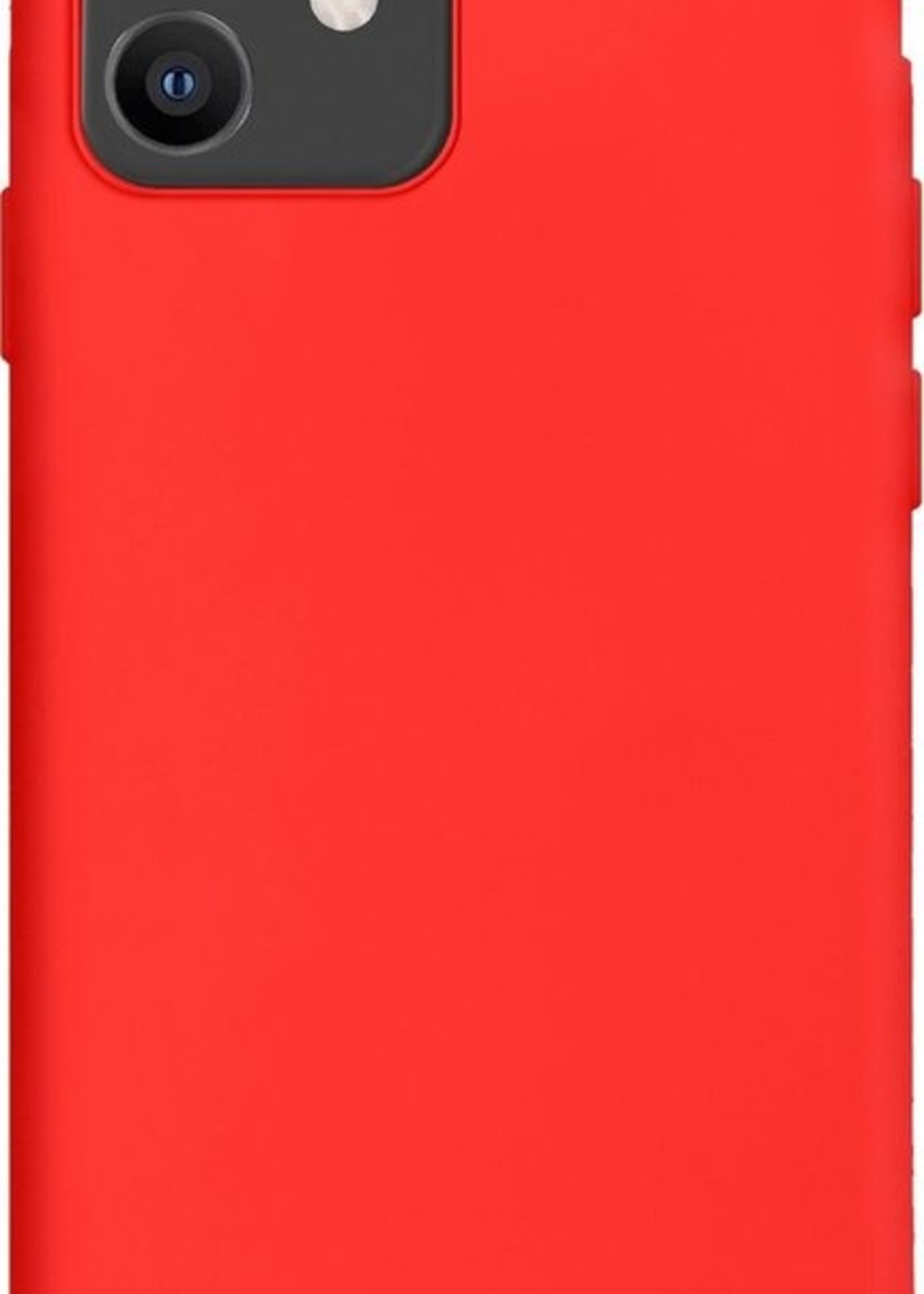 LUQ Hoesje Geschikt voor iPhone 11 Hoesje Siliconen Case - Hoes Geschikt voor iPhone 11 Hoes Siliconen - Rood