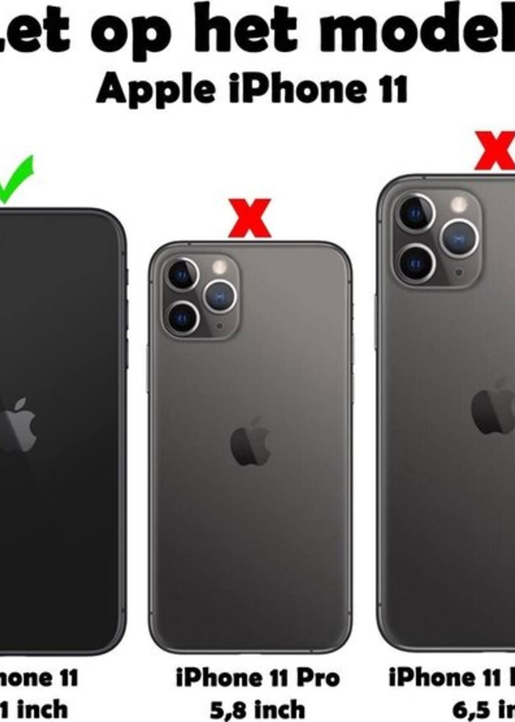 LUQ Hoesje Geschikt voor iPhone 11 Hoesje Siliconen Case - Hoes Geschikt voor iPhone 11 Hoes Siliconen - Wit