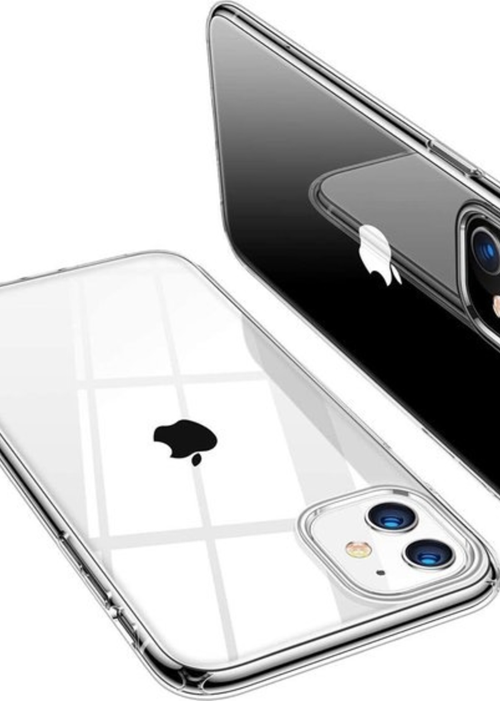 LUQ Hoesje Geschikt voor iPhone 11 Hoesje Siliconen Case - Hoes Geschikt voor iPhone 11 Hoes Siliconen - Transparant
