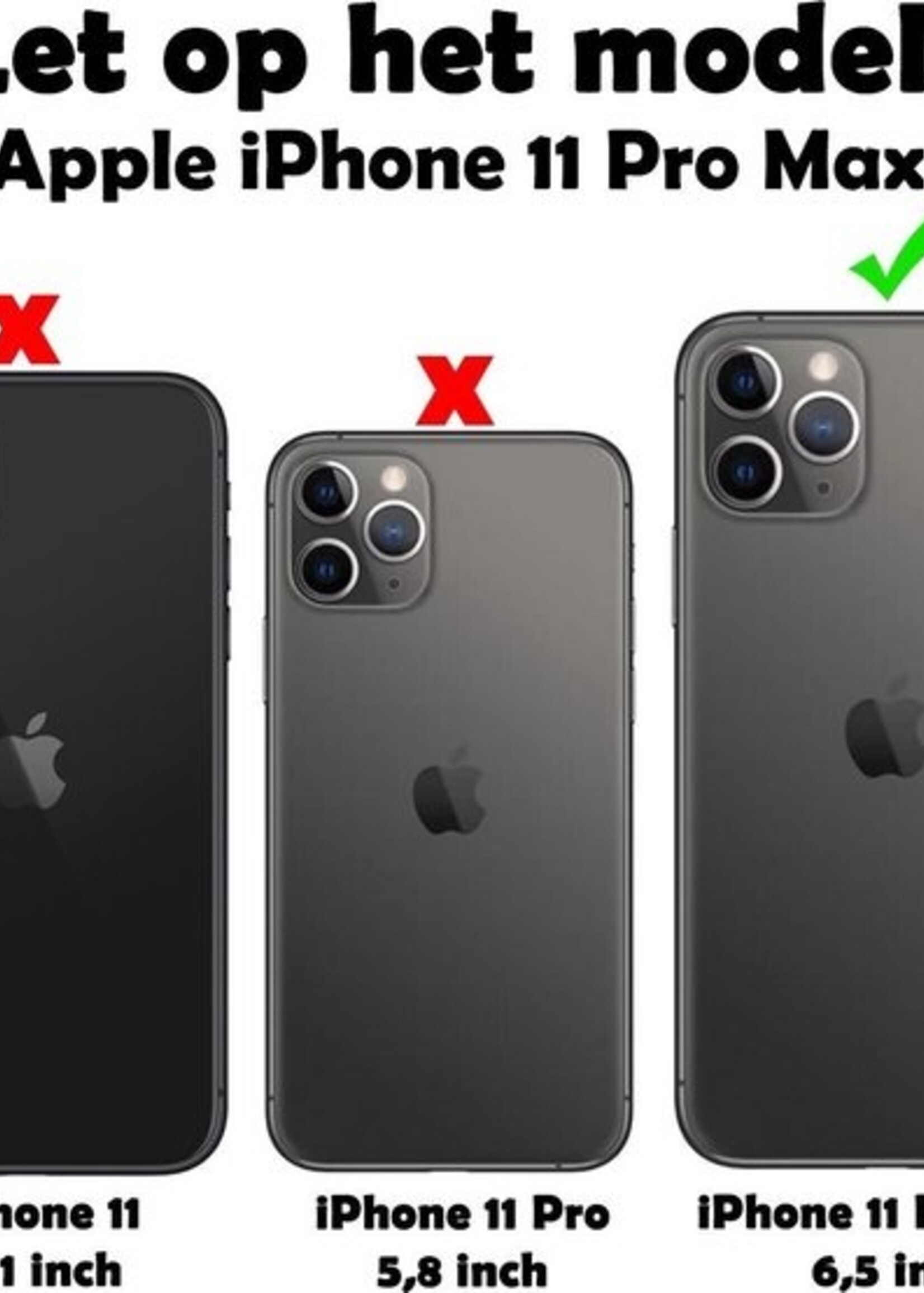 LUQ Hoesje Geschikt voor iPhone 11 Pro Max Hoesje Siliconen Case - Hoes Geschikt voor iPhone 11 Pro Max Hoes Siliconen - Rood