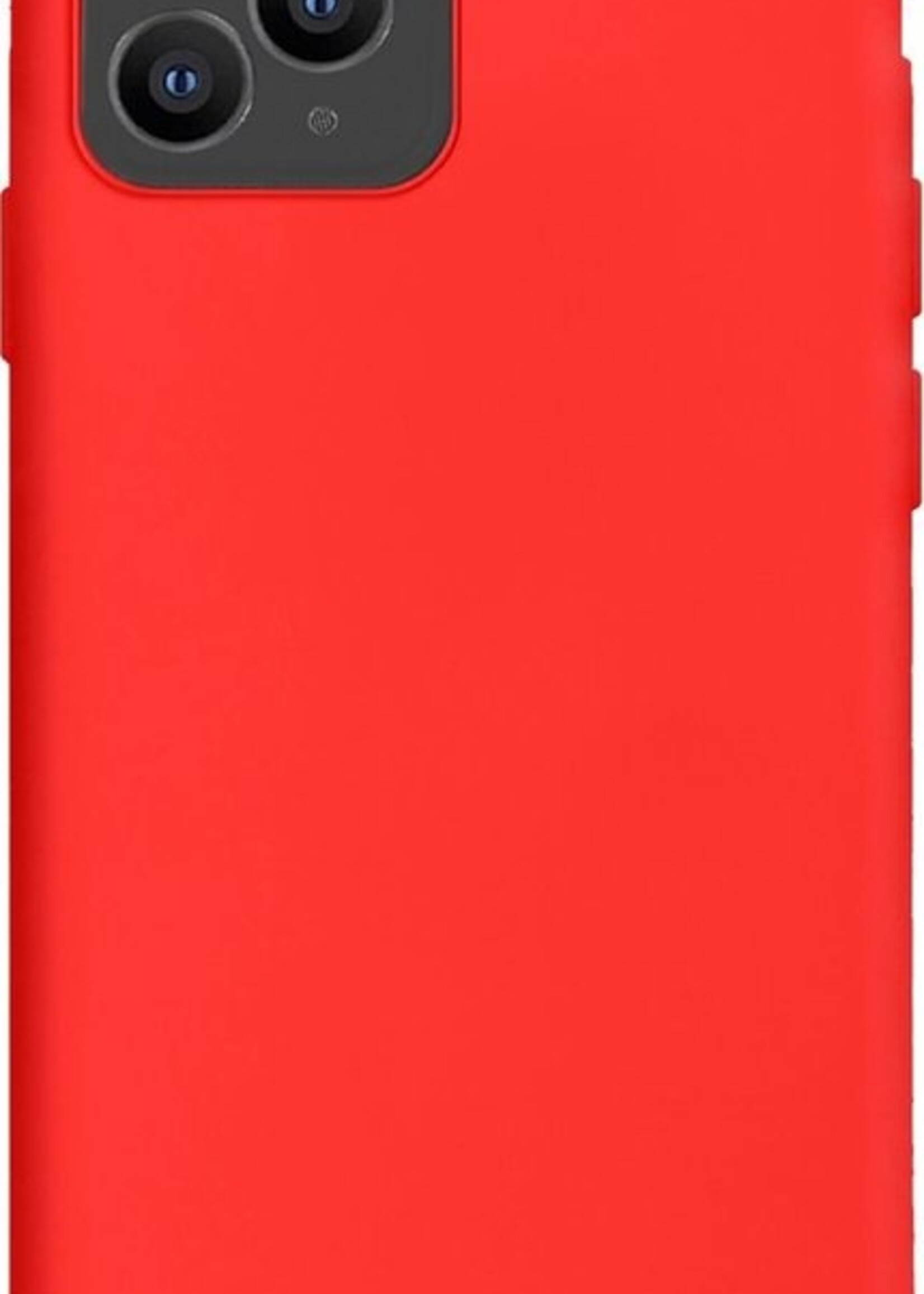 LUQ Hoesje Geschikt voor iPhone 11 Pro Max Hoesje Siliconen Case - Hoes Geschikt voor iPhone 11 Pro Max Hoes Siliconen - Rood