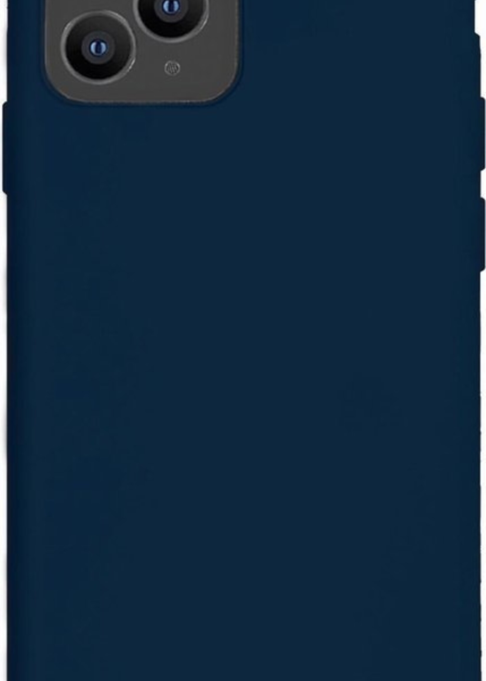 LUQ Hoesje Geschikt voor iPhone 11 Pro Max Hoesje Siliconen Case - Hoes Geschikt voor iPhone 11 Pro Max Hoes Siliconen - Donkerblauw