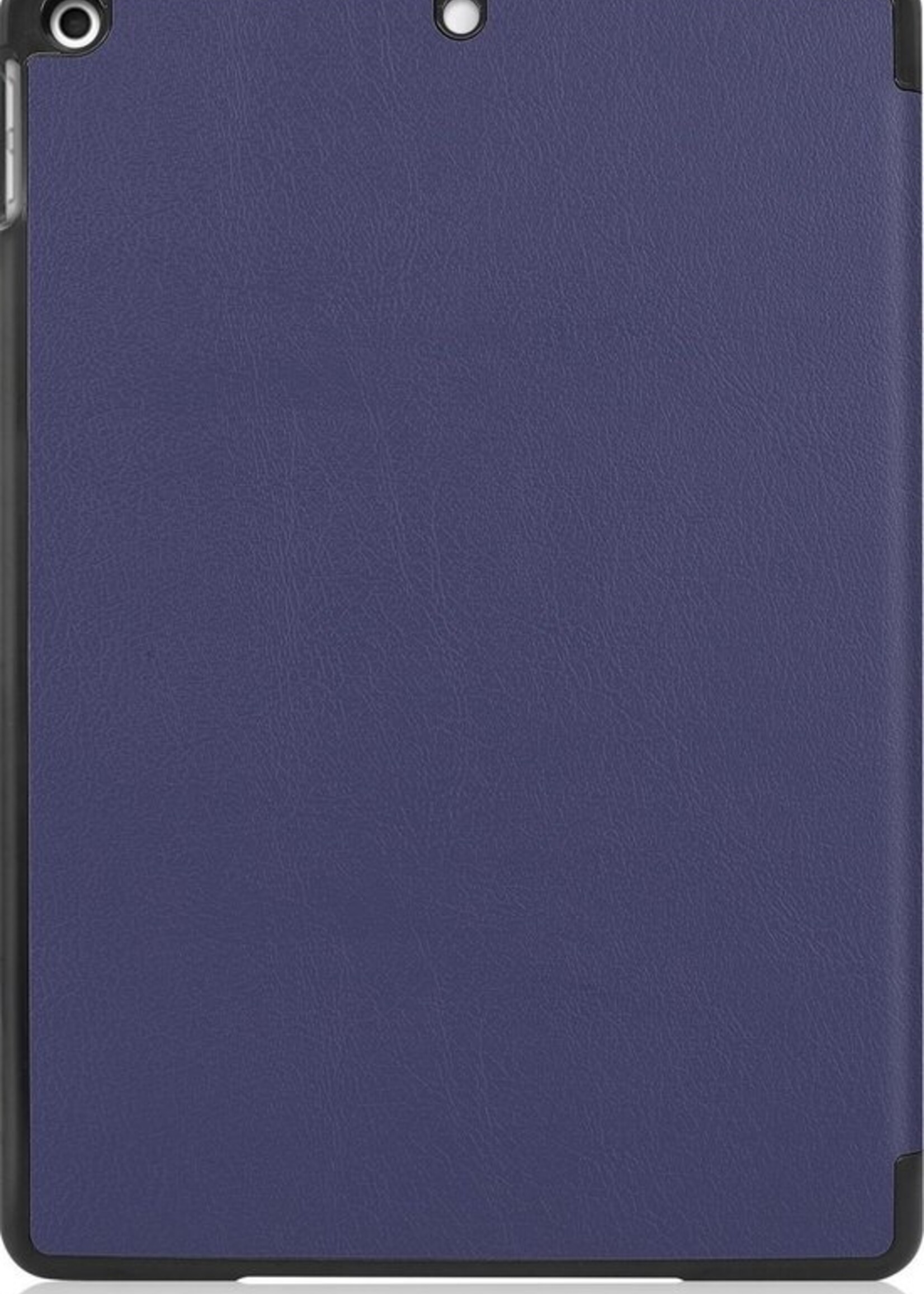 LUQ Hoes Geschikt voor iPad 10.2 2019 Hoes Luxe Hoesje Book Case - Hoesje Geschikt voor iPad 7 Hoes Cover - Donkerblauw