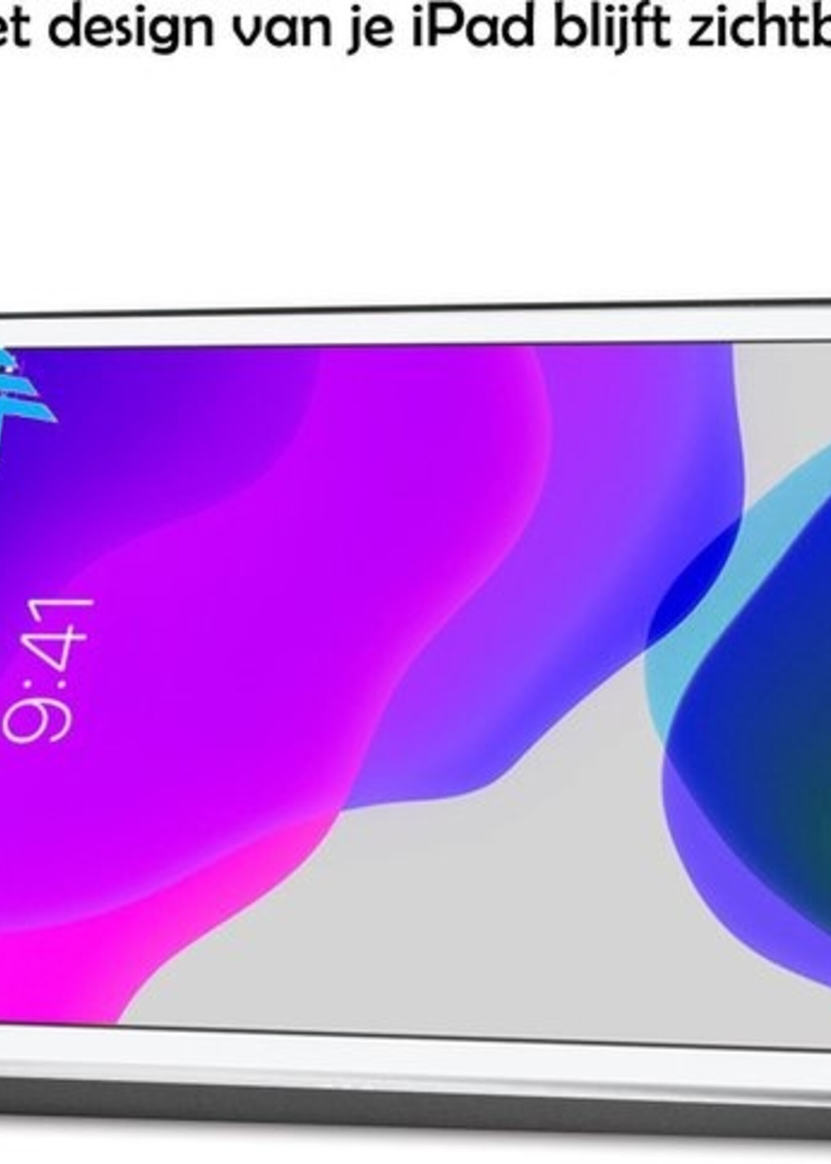 LUQ Hoes Geschikt voor iPad 10.2 2019 Hoes Luxe Hoesje Book Case - Hoesje Geschikt voor iPad 7 Hoes Cover - Lichtblauw