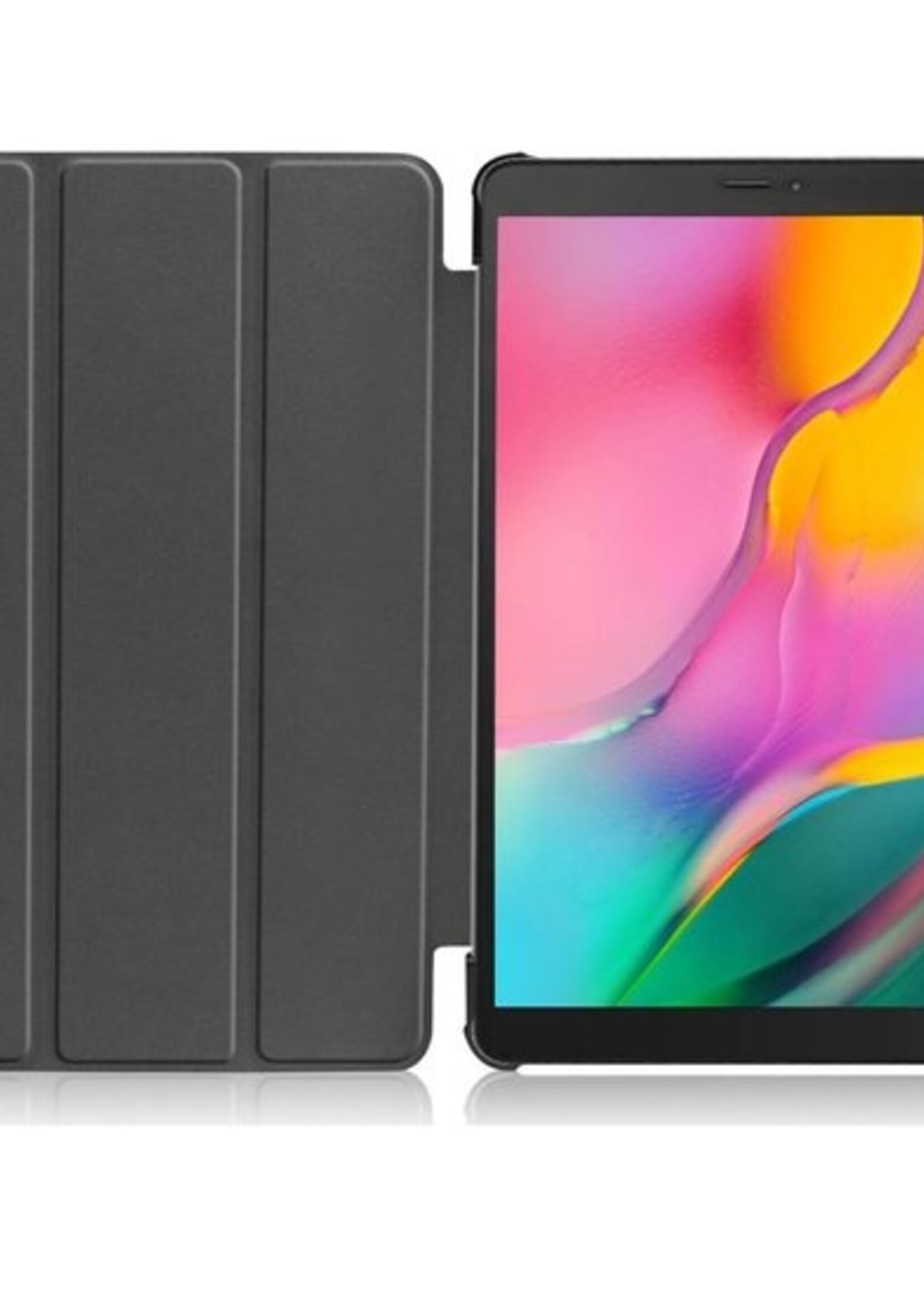LUQ Hoes Geschikt voor Samsung Galaxy Tab A 8.0 (2019) Hoes Luxe Hoesje Book Case - Hoesje Geschikt voor Samsung Tab A 8.0 (2019) Hoes Cover - Zwart