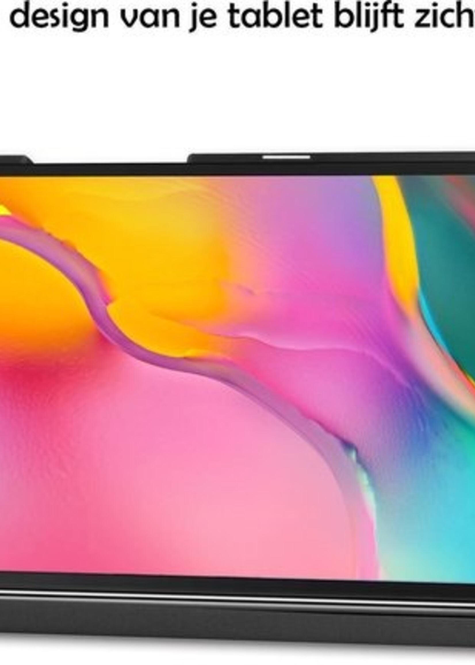 LUQ Hoes Geschikt voor Samsung Galaxy Tab A 8.0 (2019) Hoes Luxe Hoesje Book Case - Hoesje Geschikt voor Samsung Tab A 8.0 (2019) Hoes Cover - Zwart