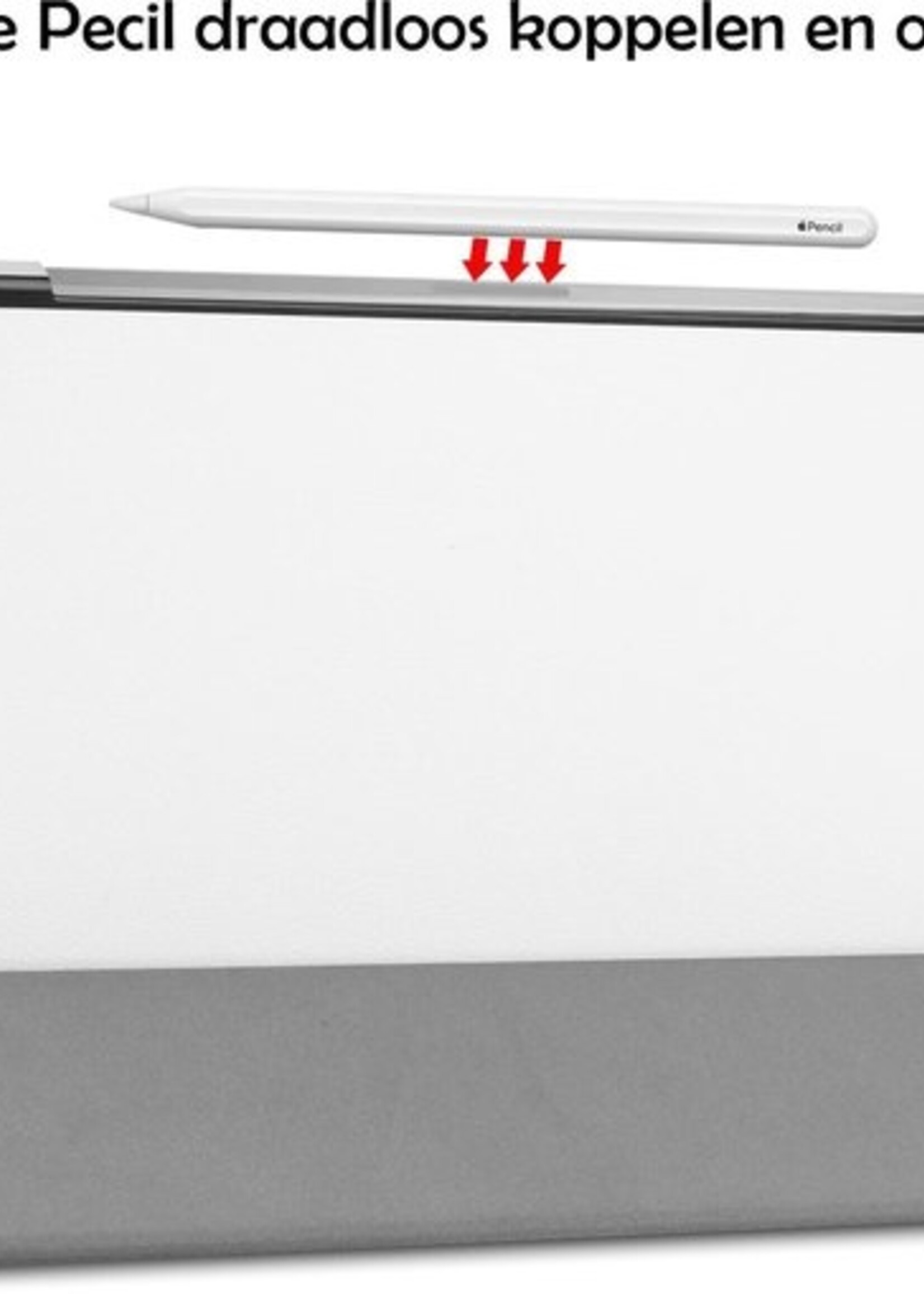 LUQ Hoes Geschikt voor iPad Pro 2020 (11 inch) Hoes Luxe Hoesje Book Case - Hoesje Geschikt voor iPad Pro 11 inch (2020) Hoes Cover - Wit