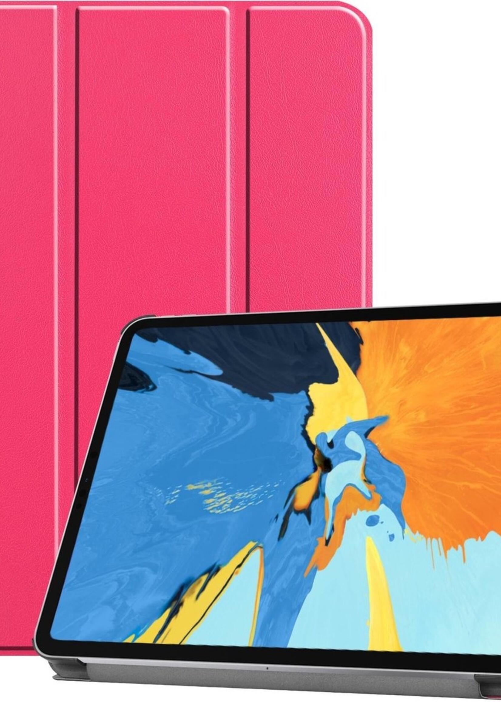 LUQ Hoes Geschikt voor iPad Pro 2020 (11 inch) Hoes Luxe Hoesje Book Case - Hoesje Geschikt voor iPad Pro 11 inch (2020) Hoes Cover - Roze