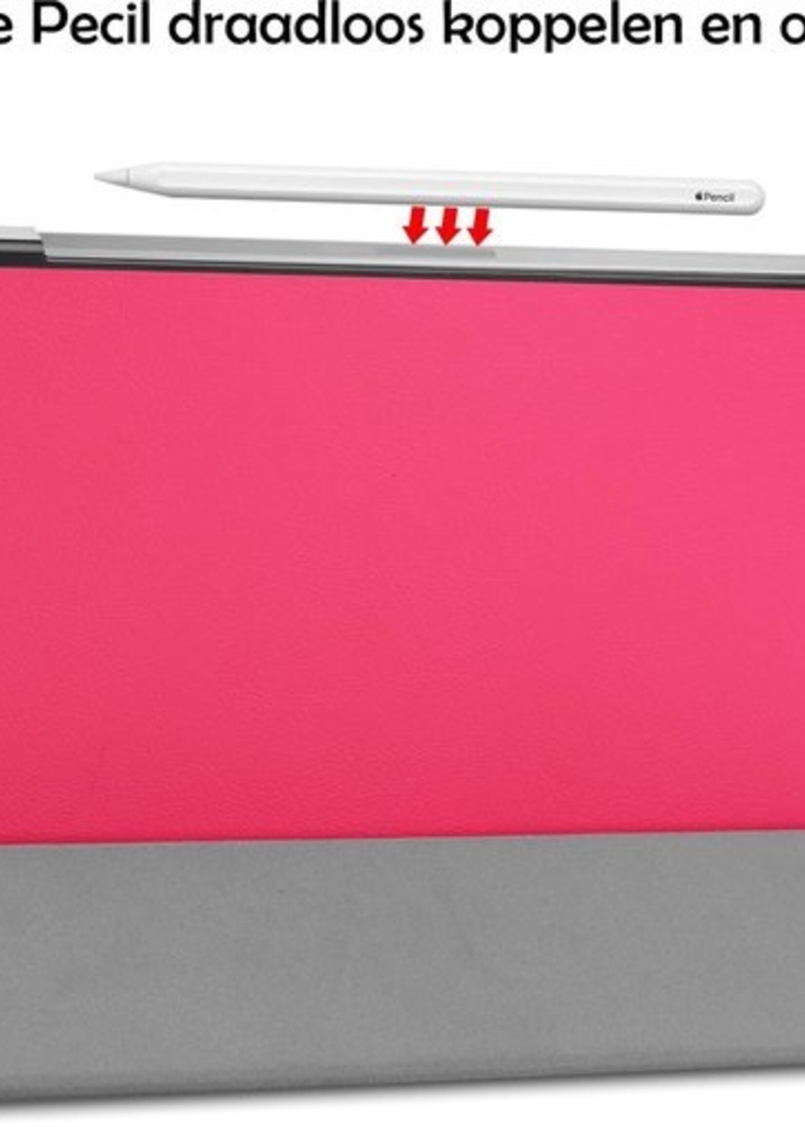 LUQ Hoes Geschikt voor iPad Pro 2020 (11 inch) Hoes Luxe Hoesje Book Case - Hoesje Geschikt voor iPad Pro 11 inch (2020) Hoes Cover - Roze